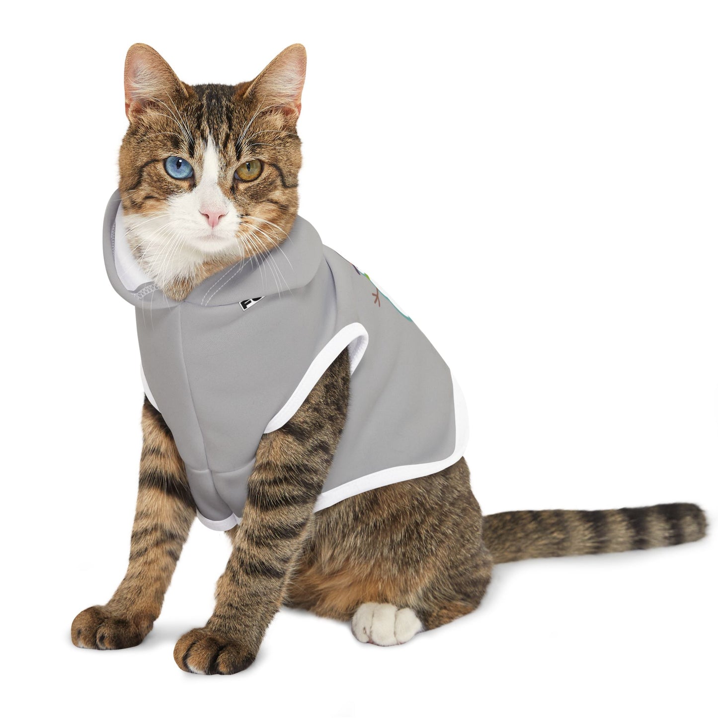Pet Hoodie | "Snowman" (on Gray)