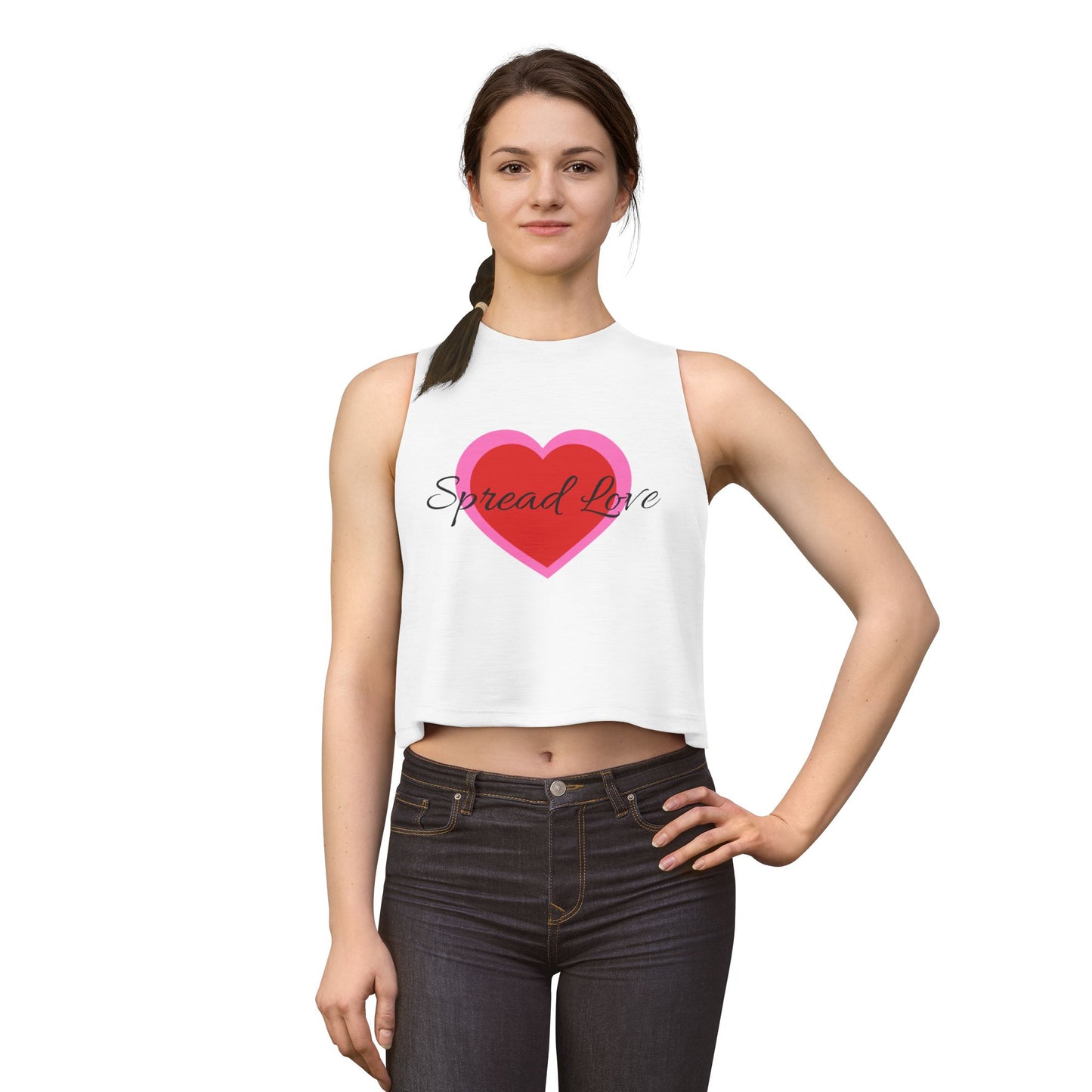 Spread Love Heart Crop Top