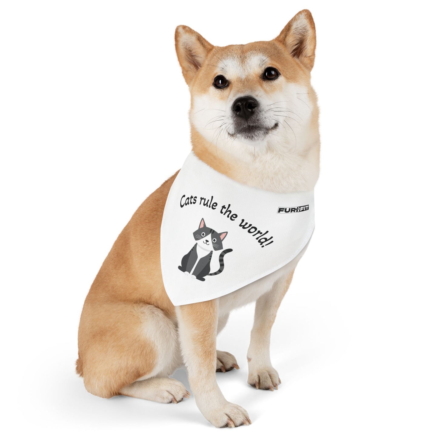 Pet Bandana Collar | "Cats Rule the World!"