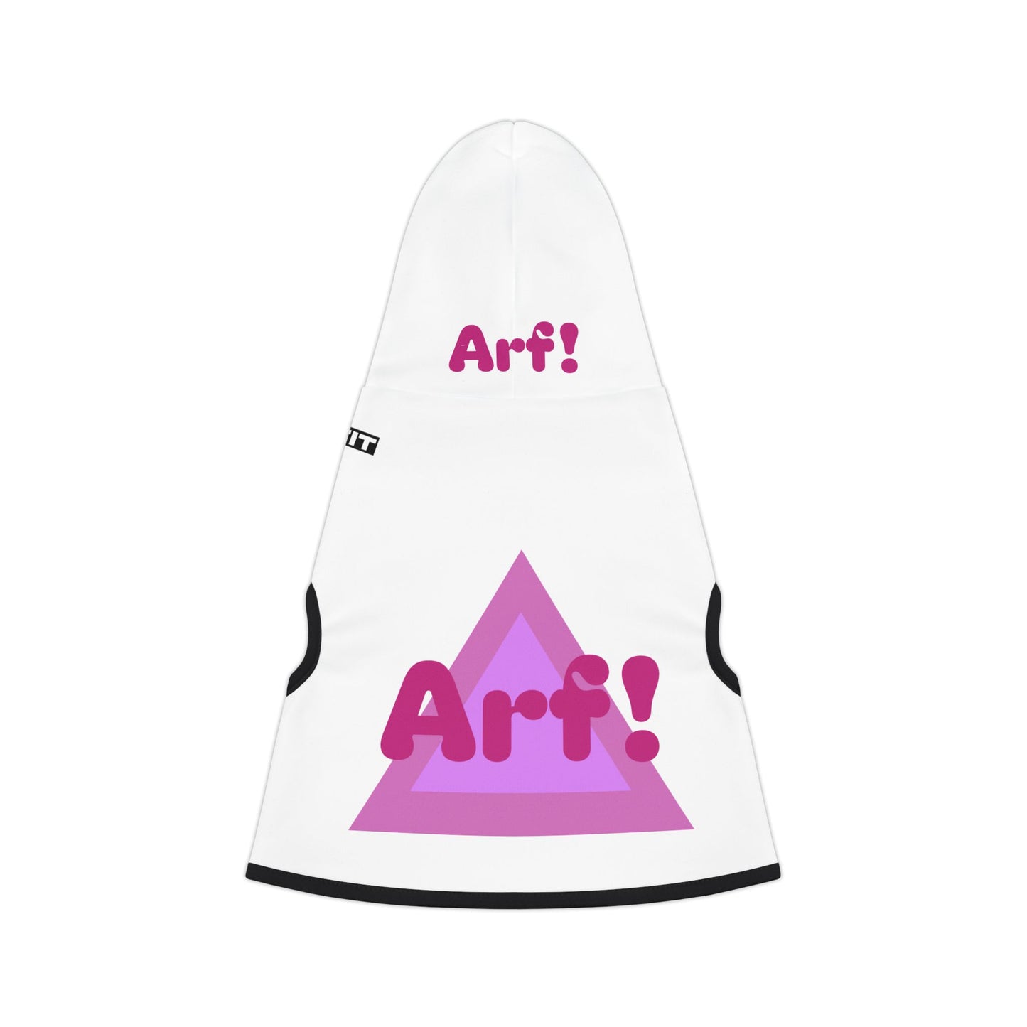 Pet Hoodie |  "Arf!" (on white)