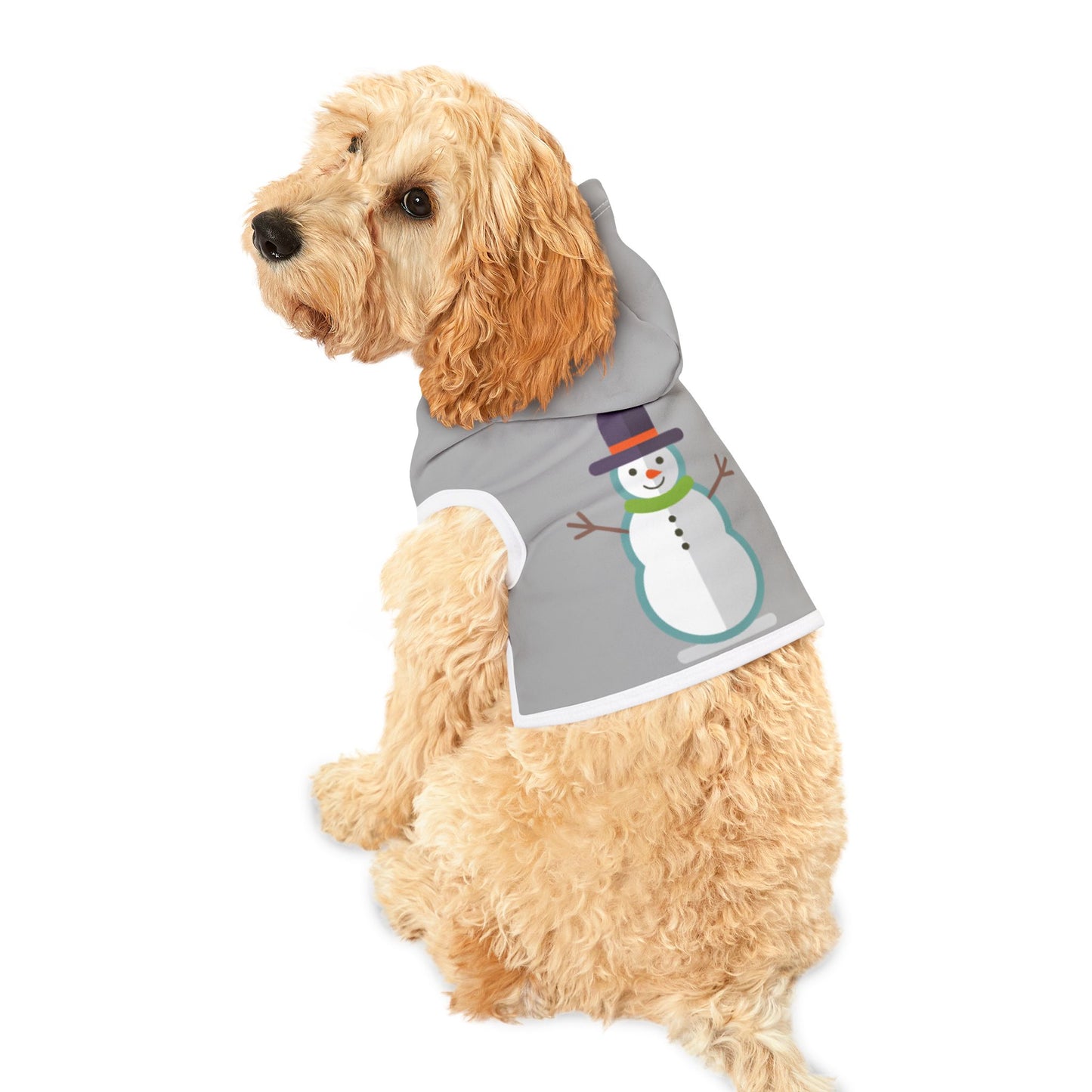 Pet Hoodie | "Snowman" (on Gray)