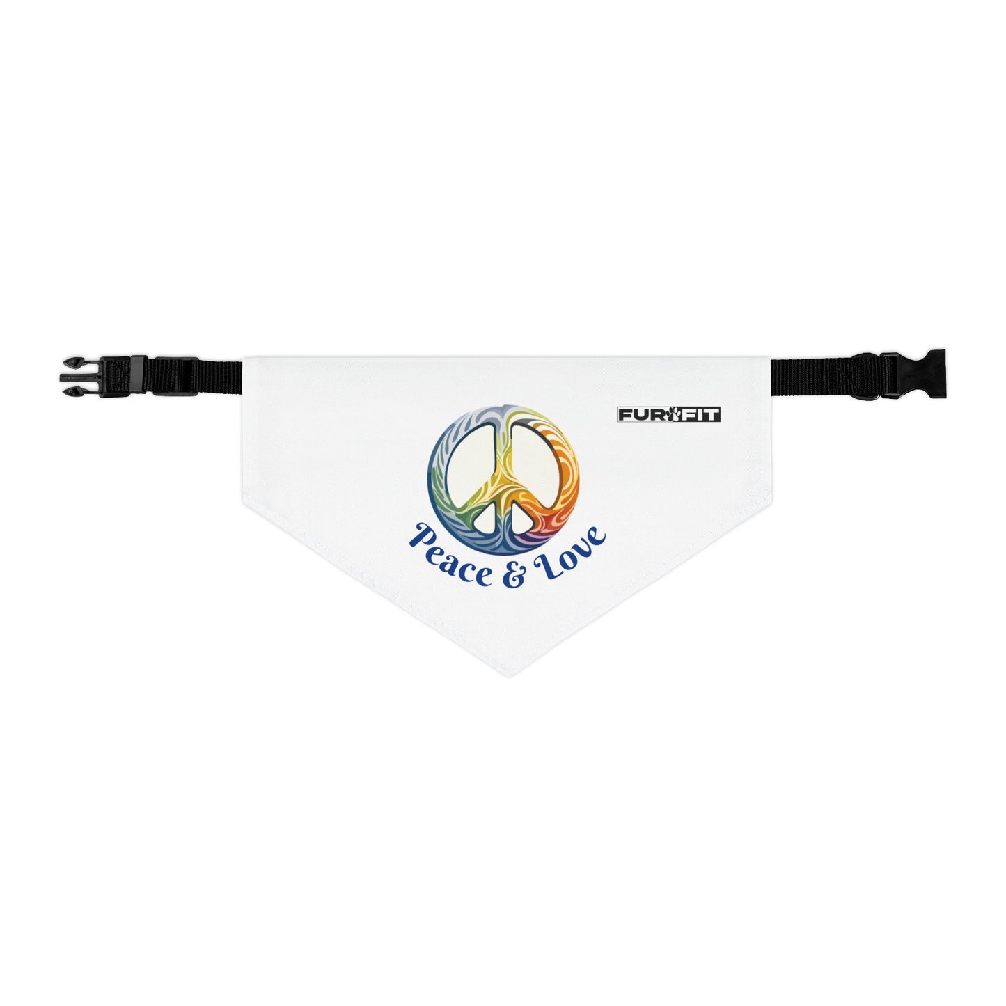 Pet Bandana Collar | "Peace & Love"