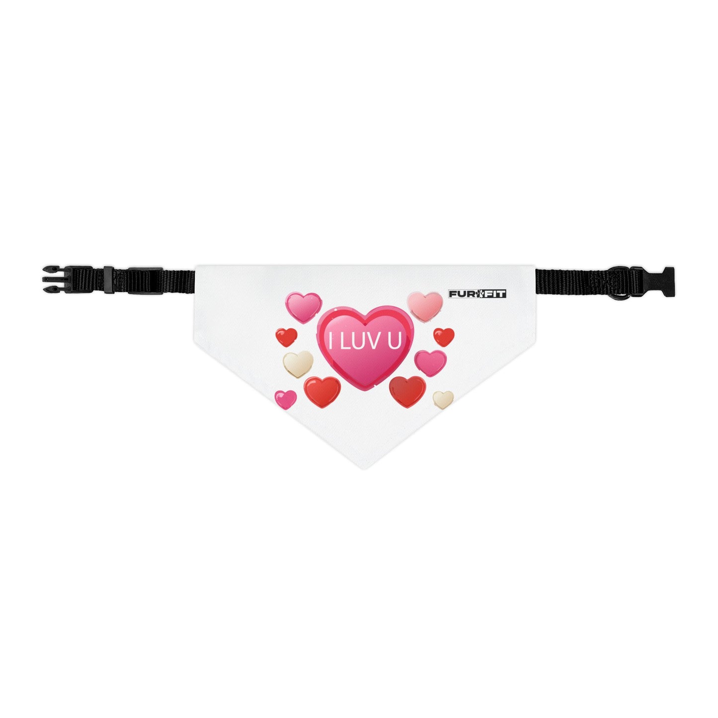 Pet Bandana Collar | "I Luv U" for Valentine's Day