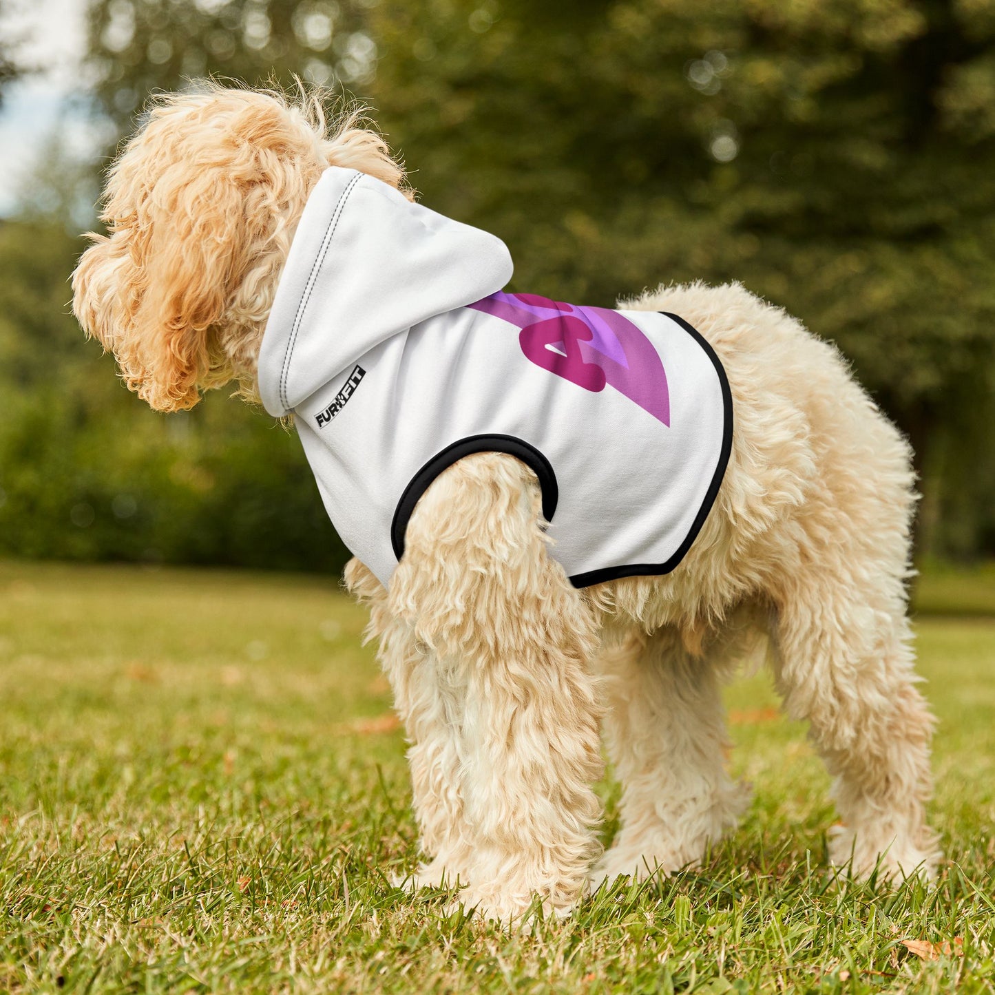 Pet Hoodie |  "Arf!" (on white)