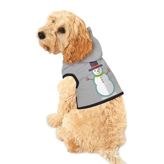 Pet Hoodie | "Snowman" (on Gray)