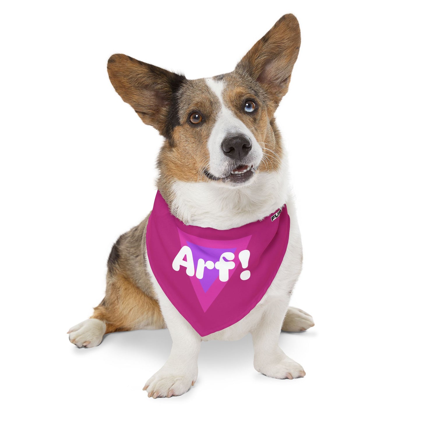 Pet Bandana Collar | "Arf!" (on Pink)