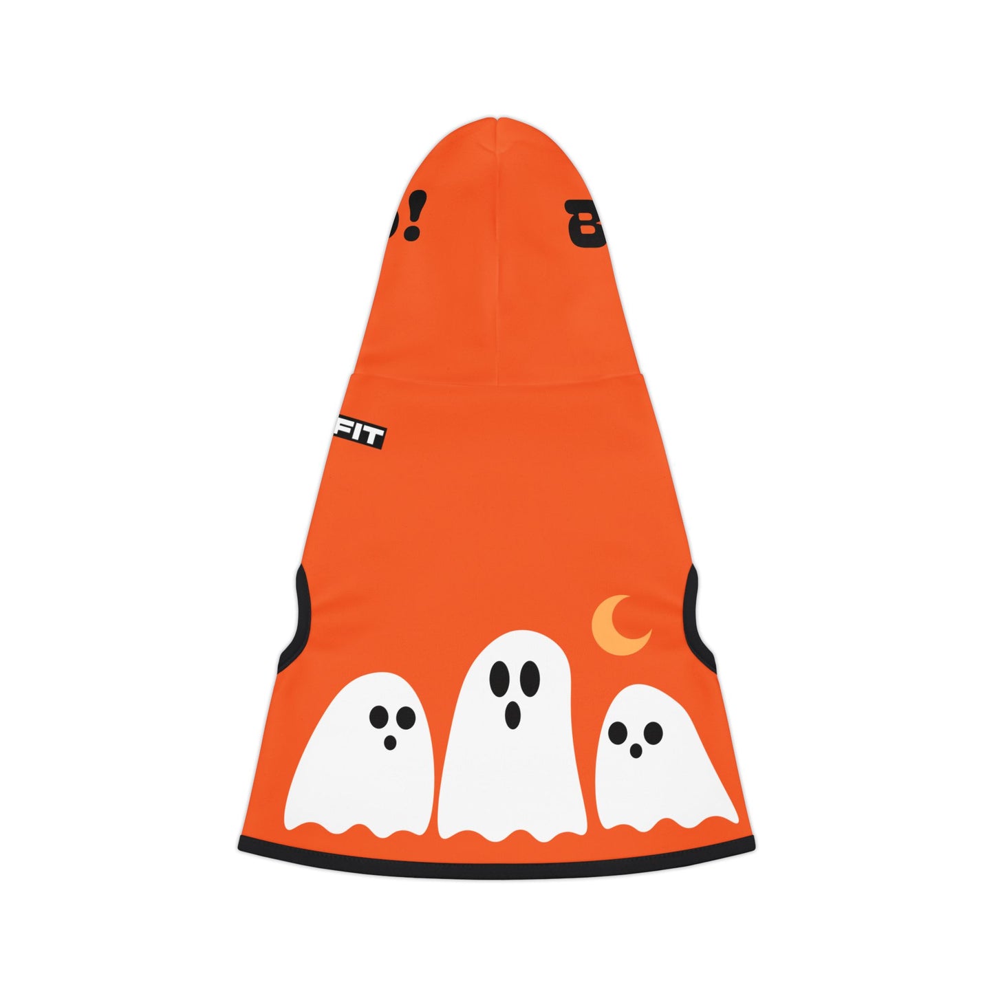 Pet Hoodie | Halloween design with Ghosts (on Orange)