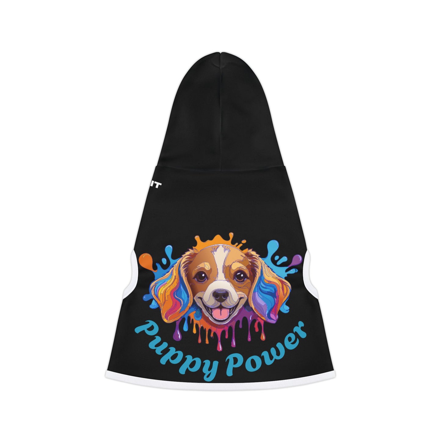 Pet Hoodie | "Puppy Power" (on Black)