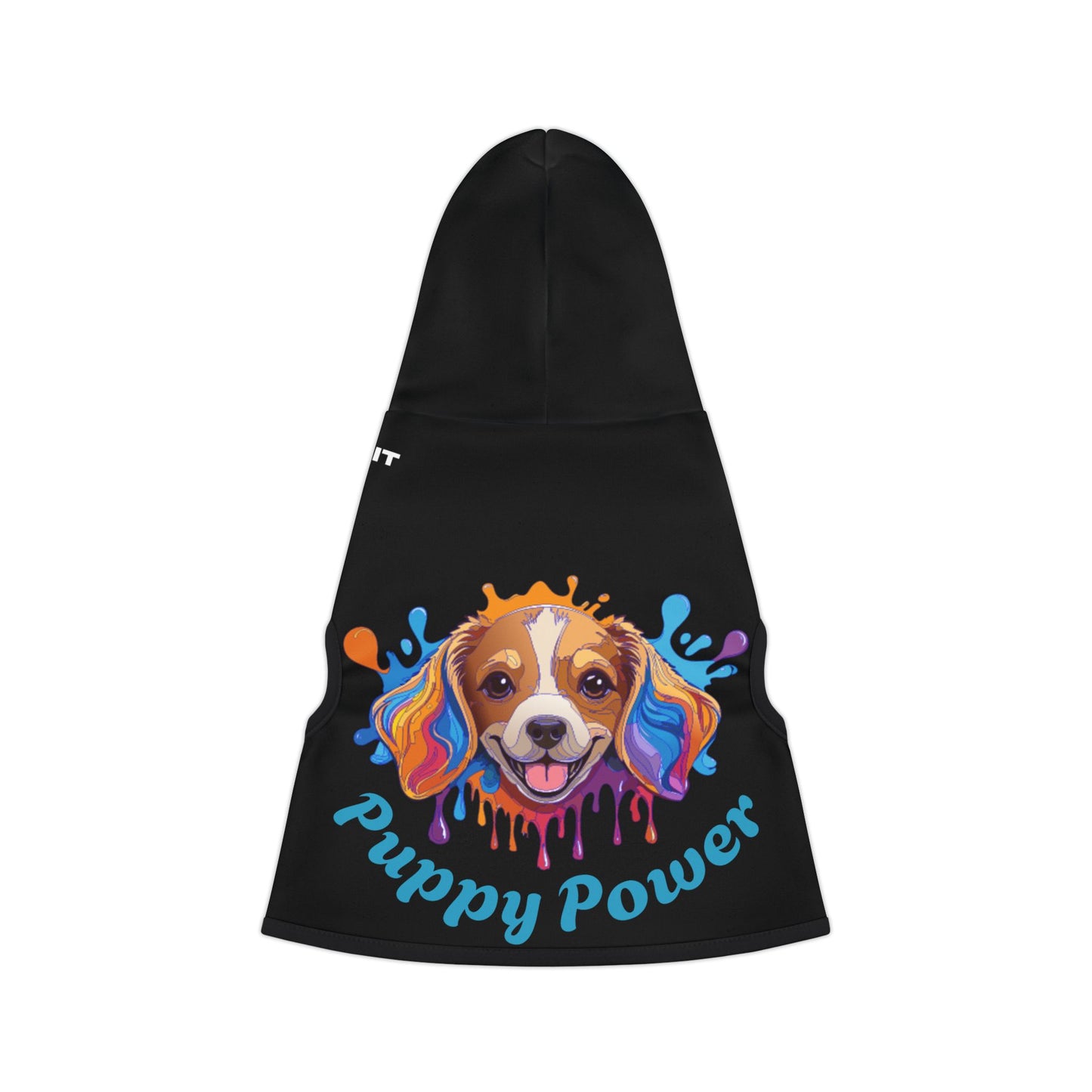 Pet Hoodie | "Puppy Power" (on Black)