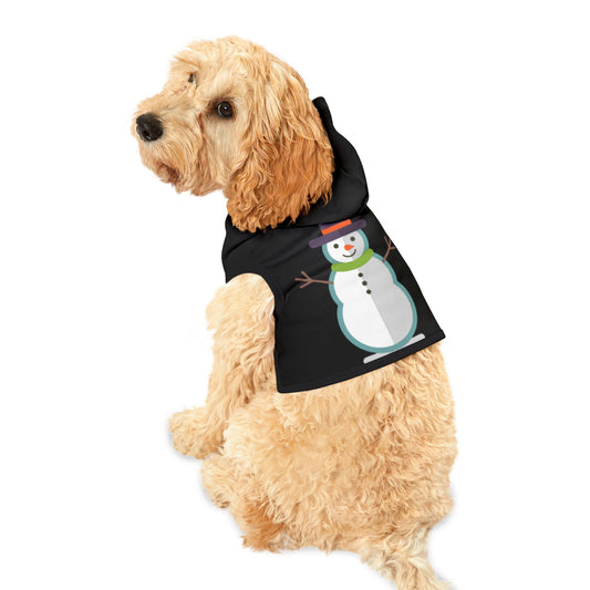 Pet Hoodie | "Snowman" (on Black)