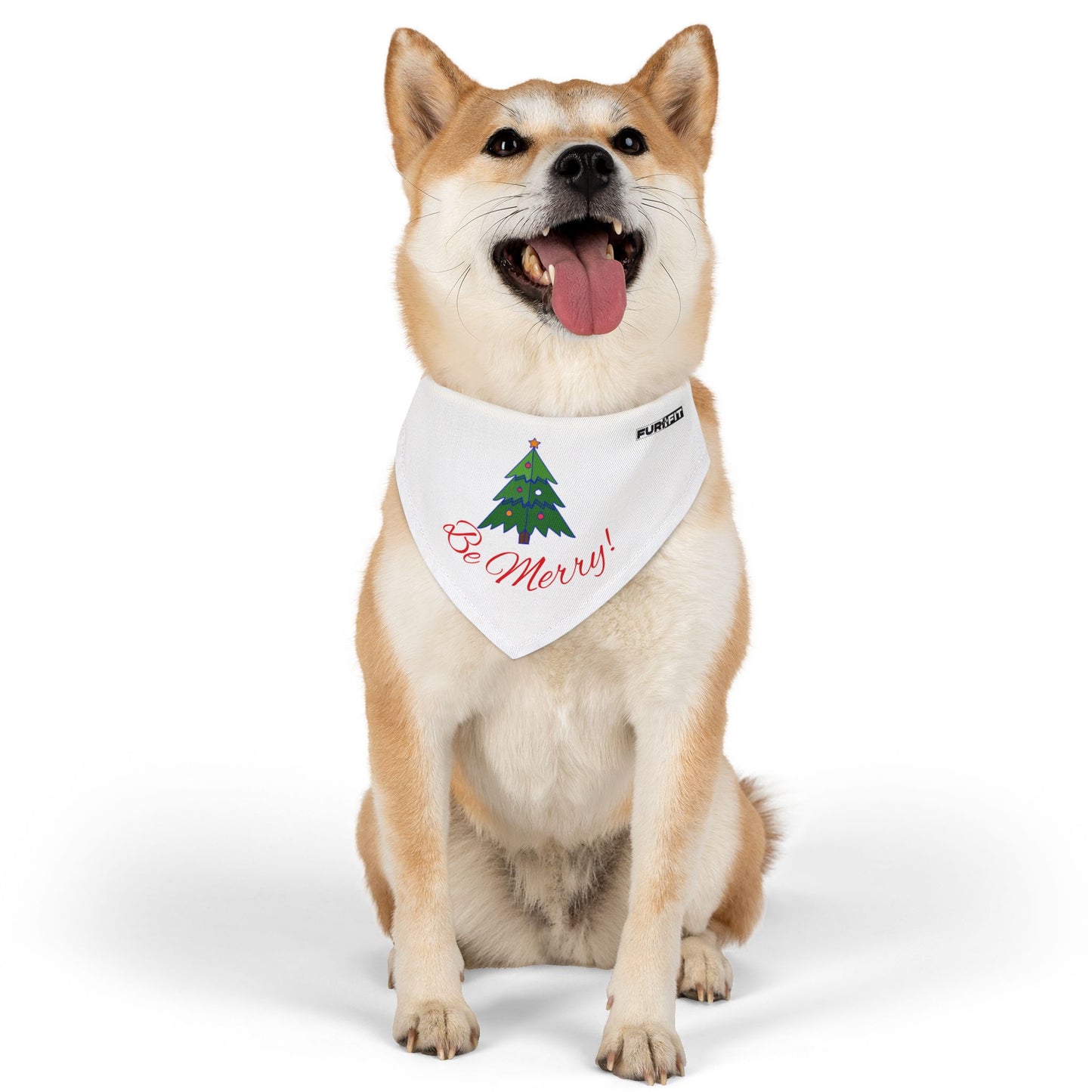 Pet Bandana Collar | "Be Merry" for Christmas