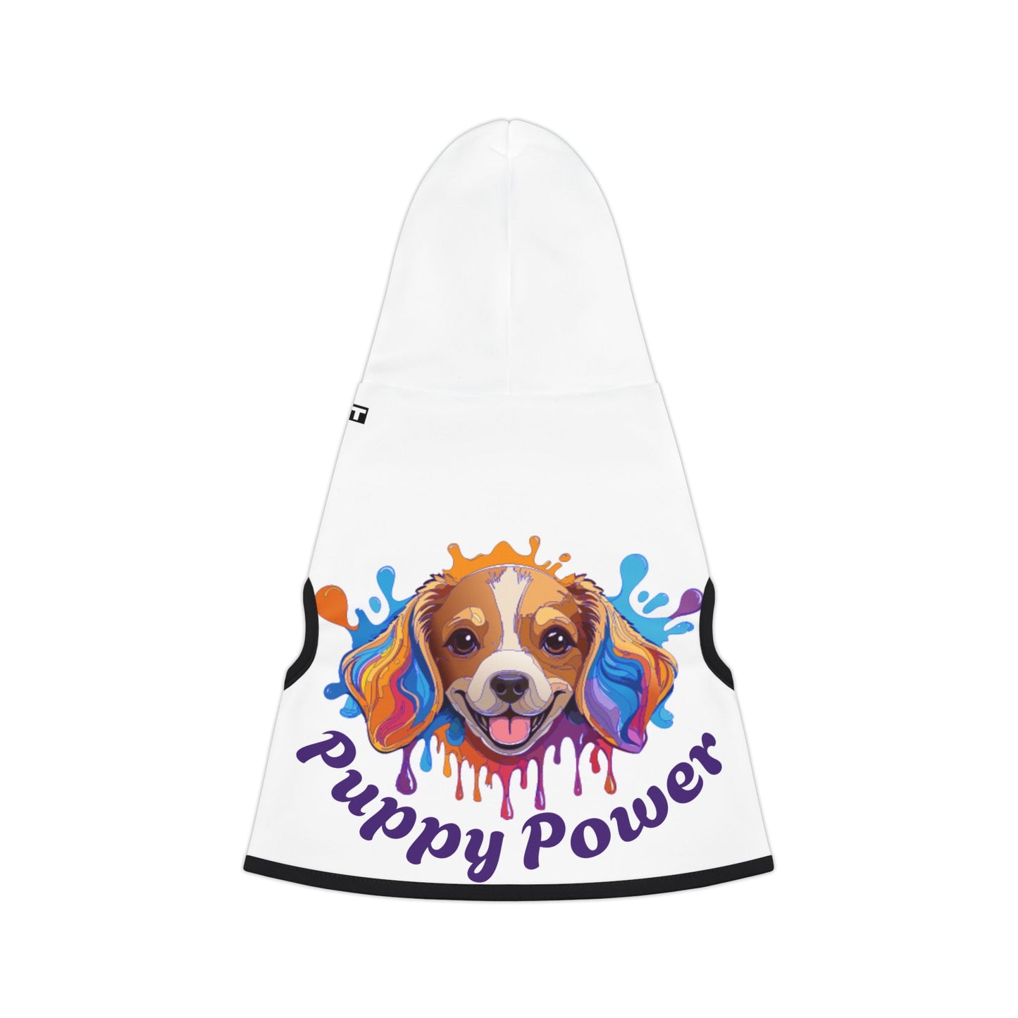 Pet Hoodie | "Puppy Power" (on White)