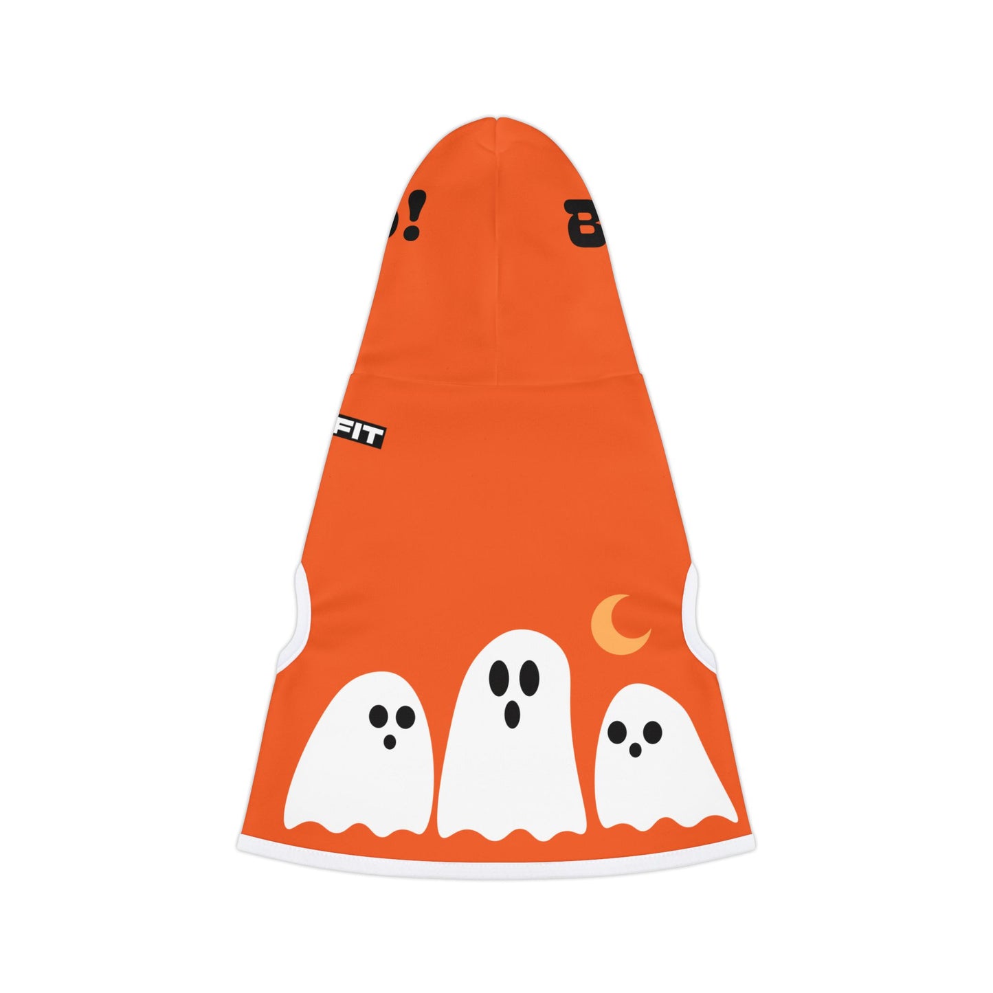 Pet Hoodie | Halloween design with Ghosts (on Orange)