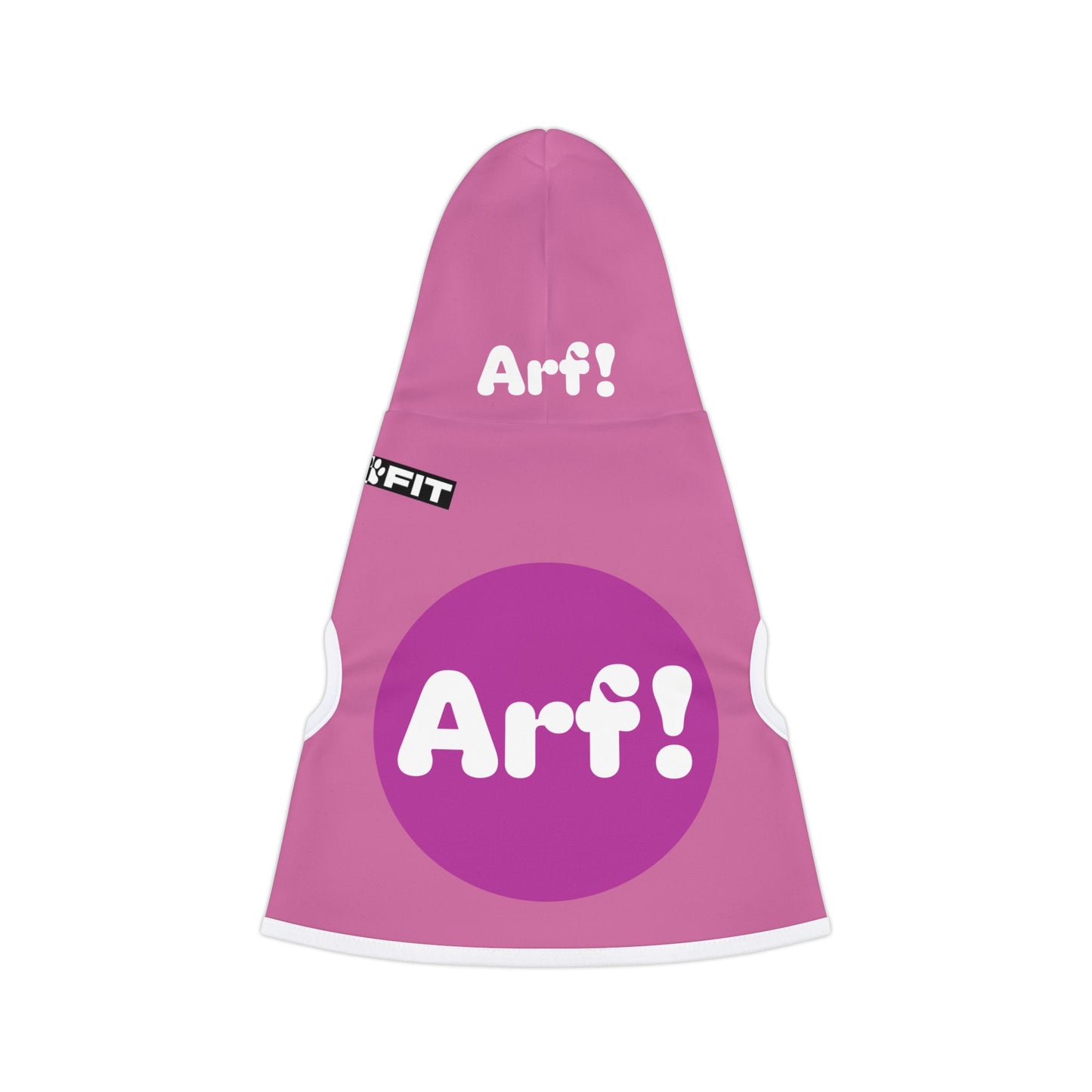 Pet Hoodie | "Arf!" (on Pink)