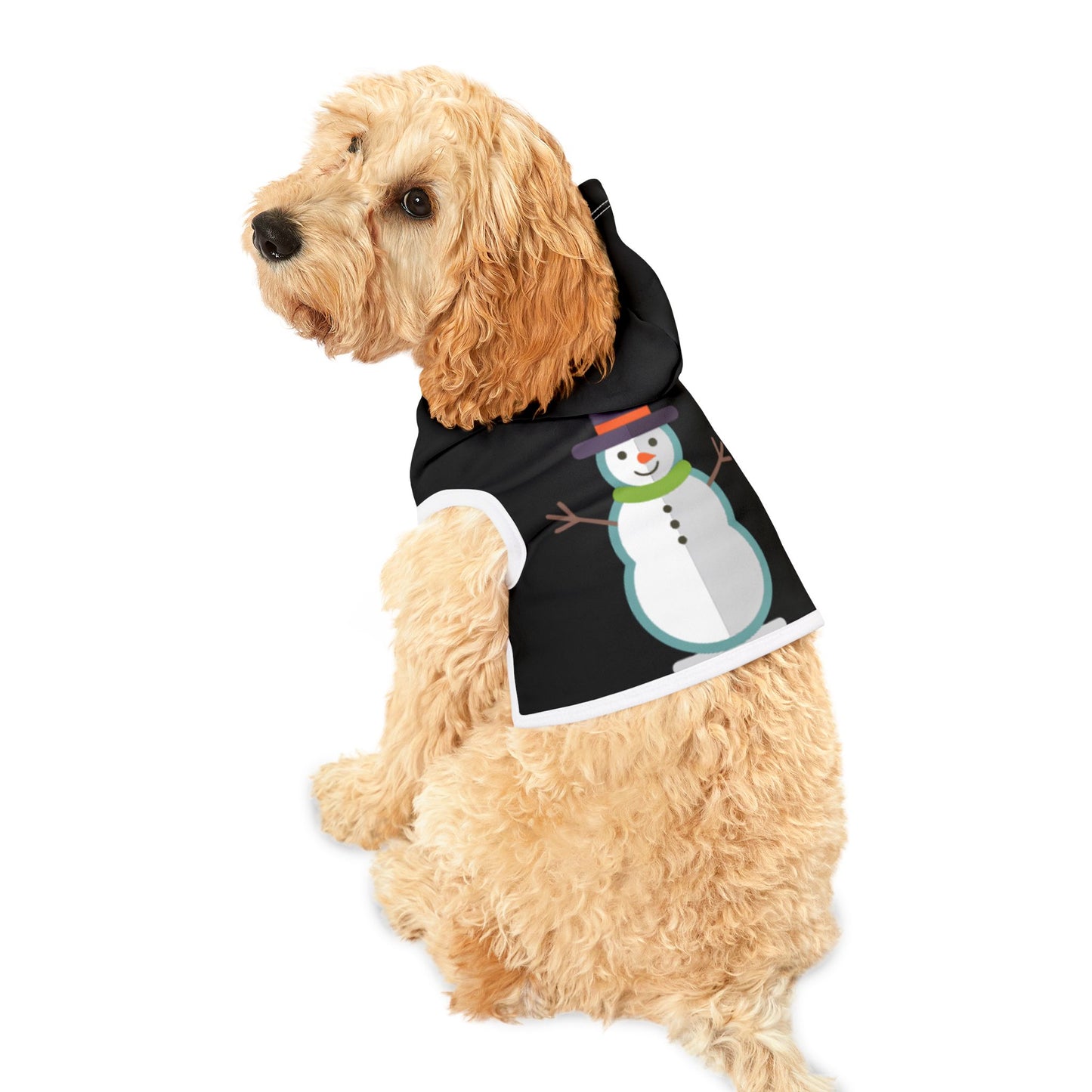 Pet Hoodie | "Snowman" (on Black)