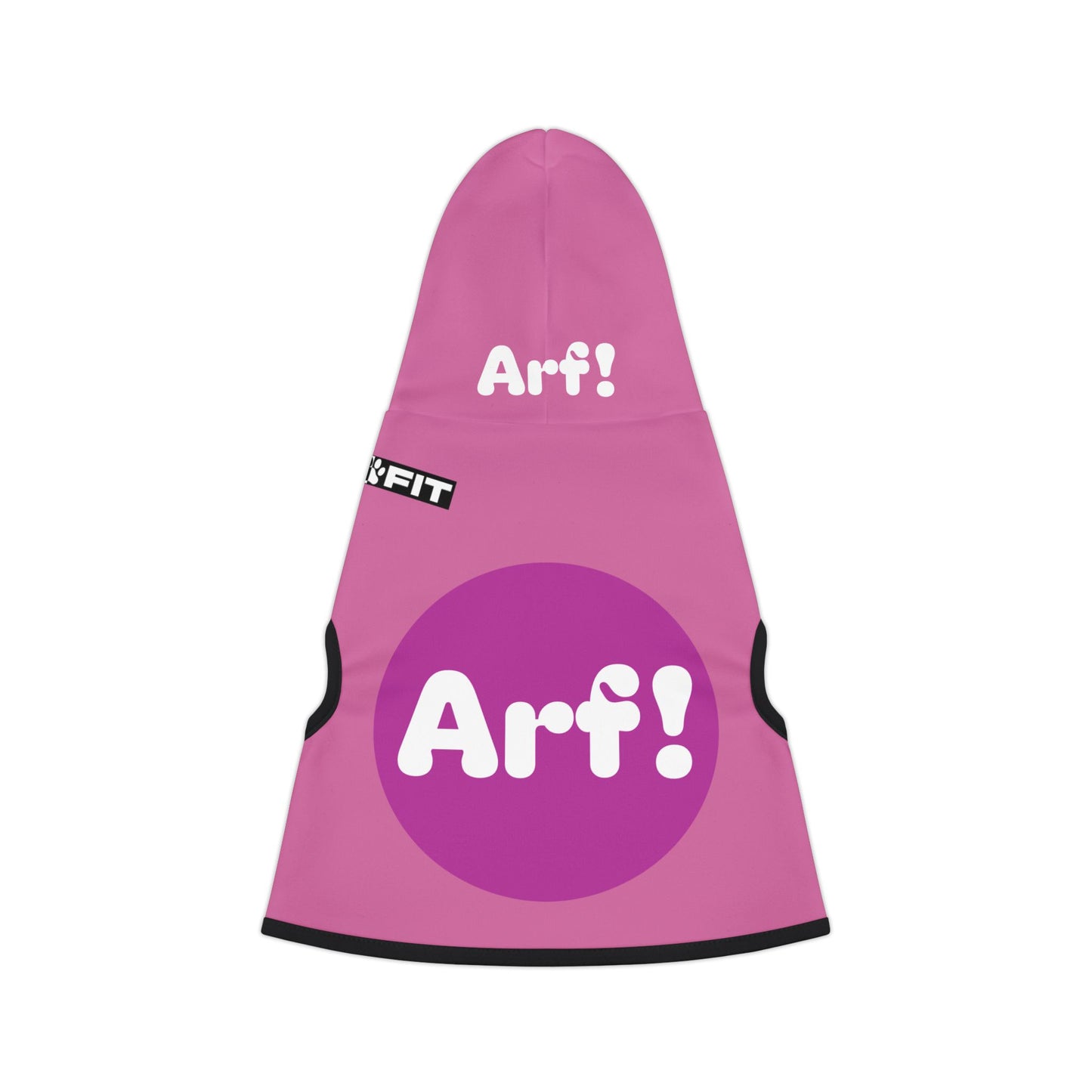 Pet Hoodie | "Arf!" (on Pink)