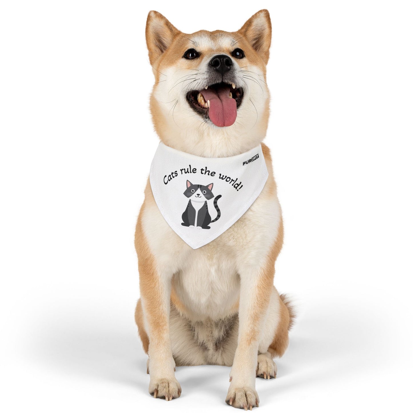 Pet Bandana Collar | "Cats Rule the World!"