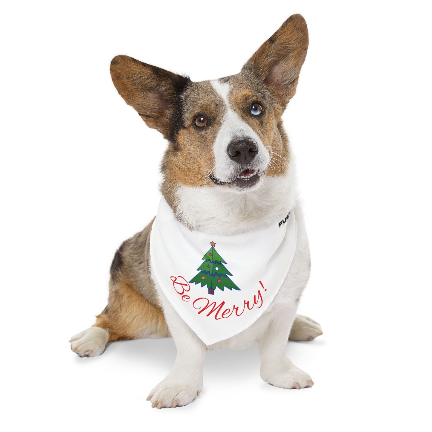 Pet Bandana Collar | "Be Merry" for Christmas