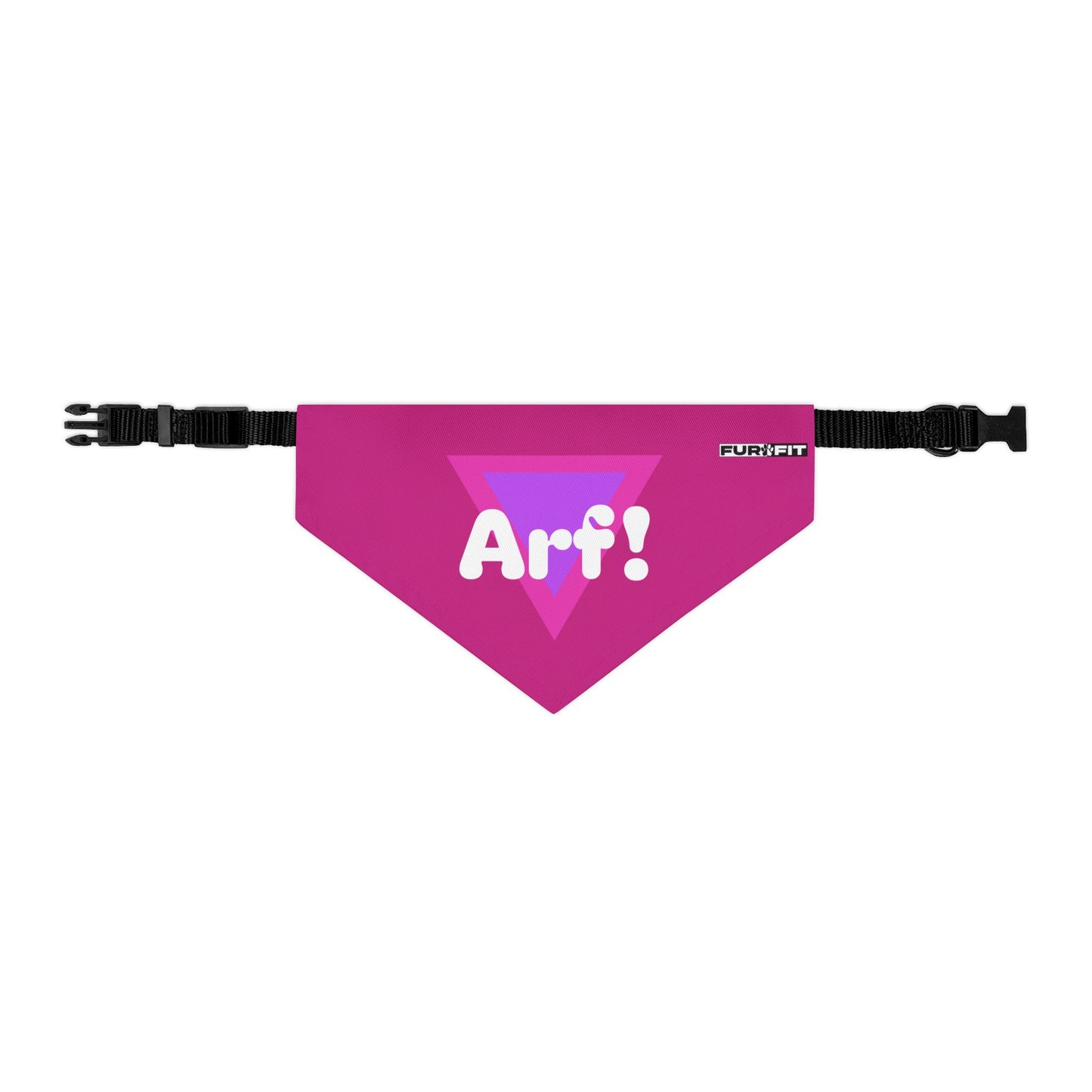 Pet Bandana Collar | "Arf!" (on Pink)