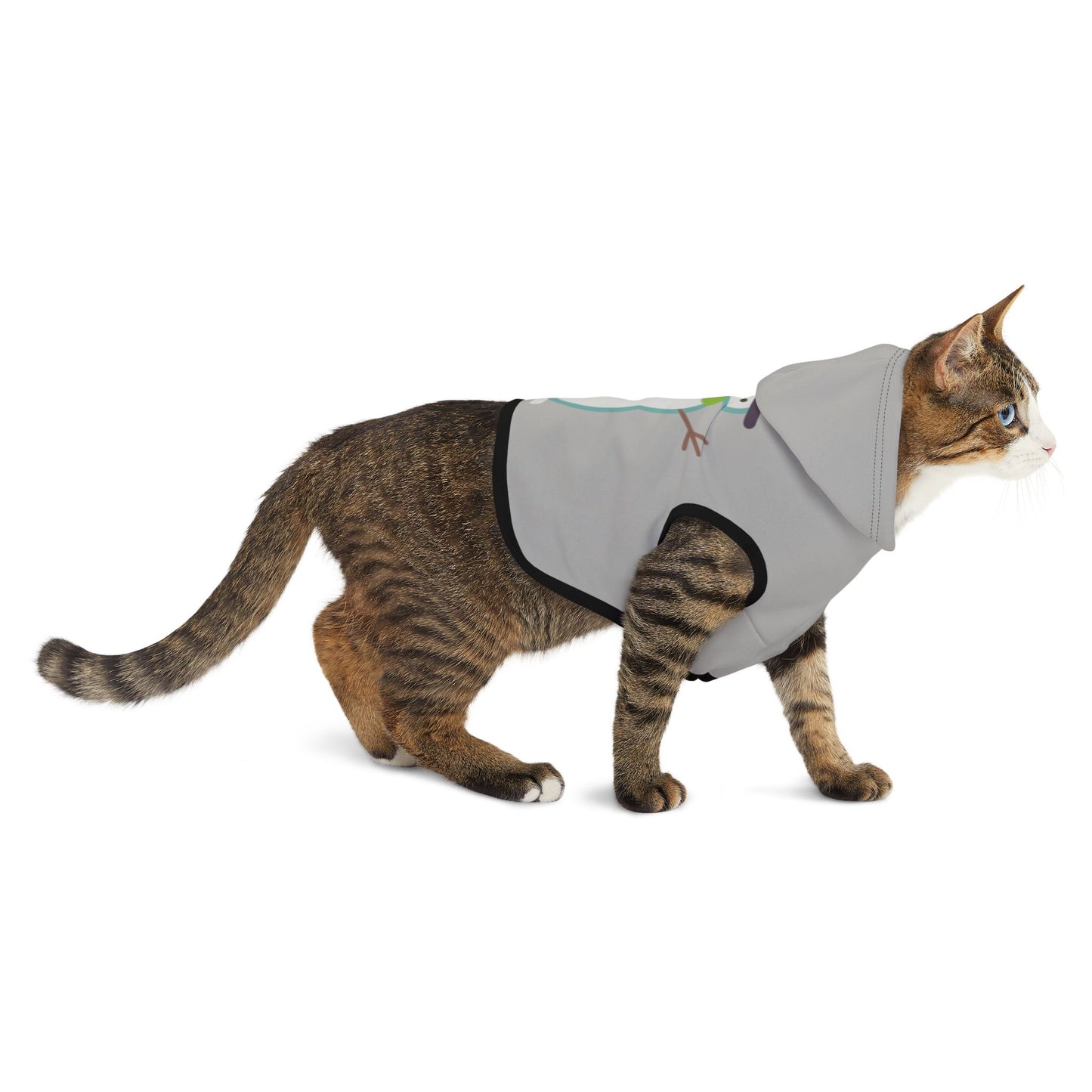 Pet Hoodie | "Snowman" (on Gray)