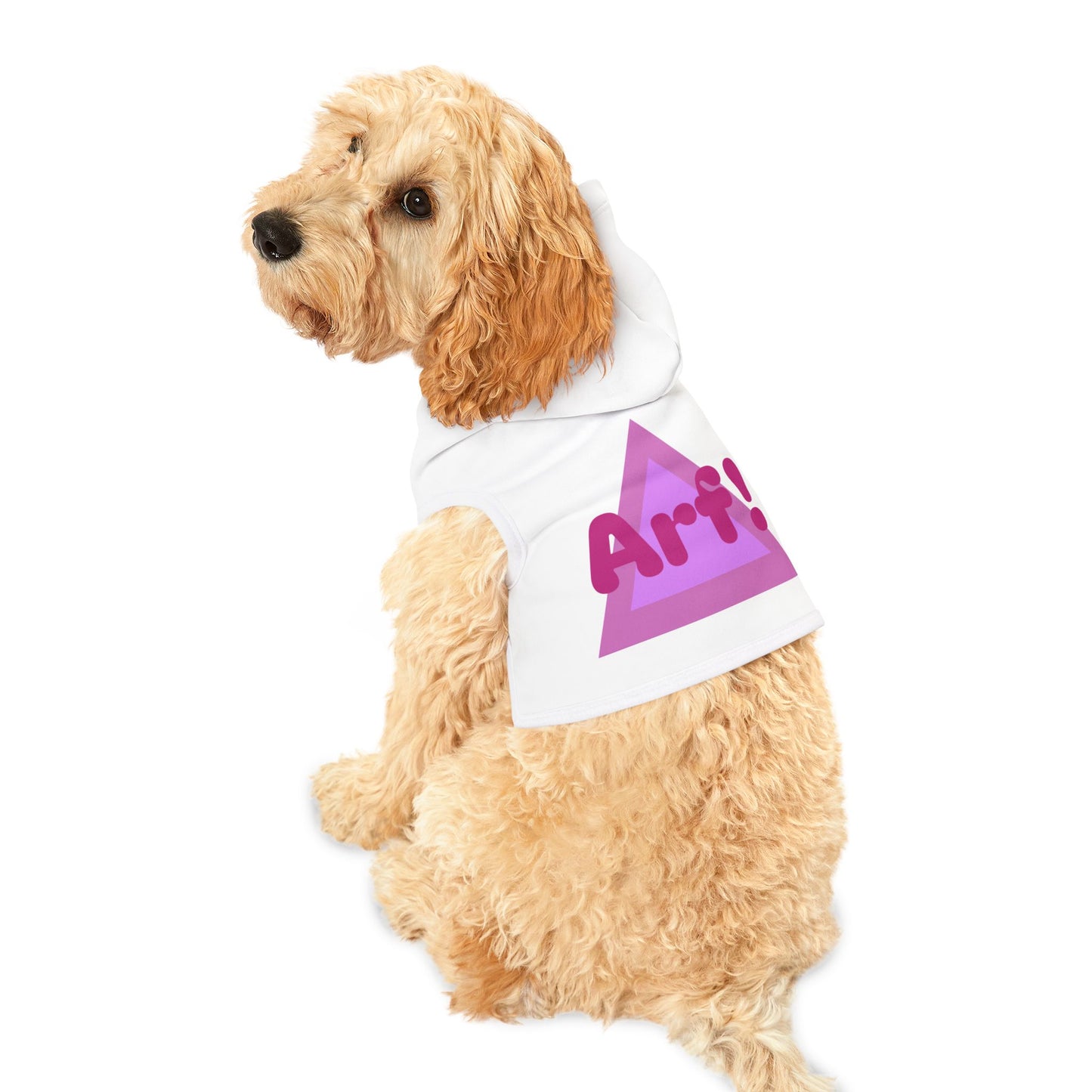 Pet Hoodie |  "Arf!" (on white)