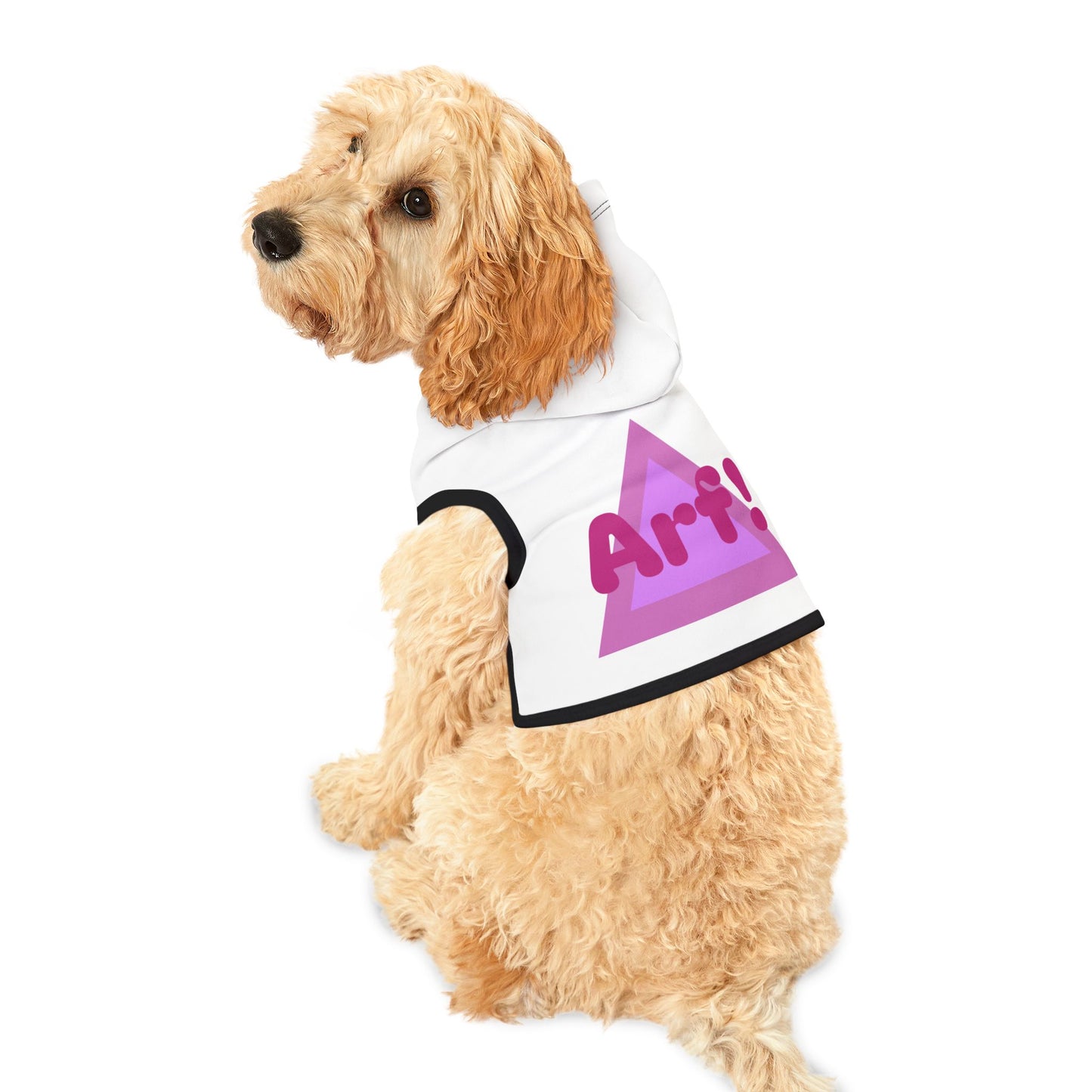 Pet Hoodie |  "Arf!" (on white)