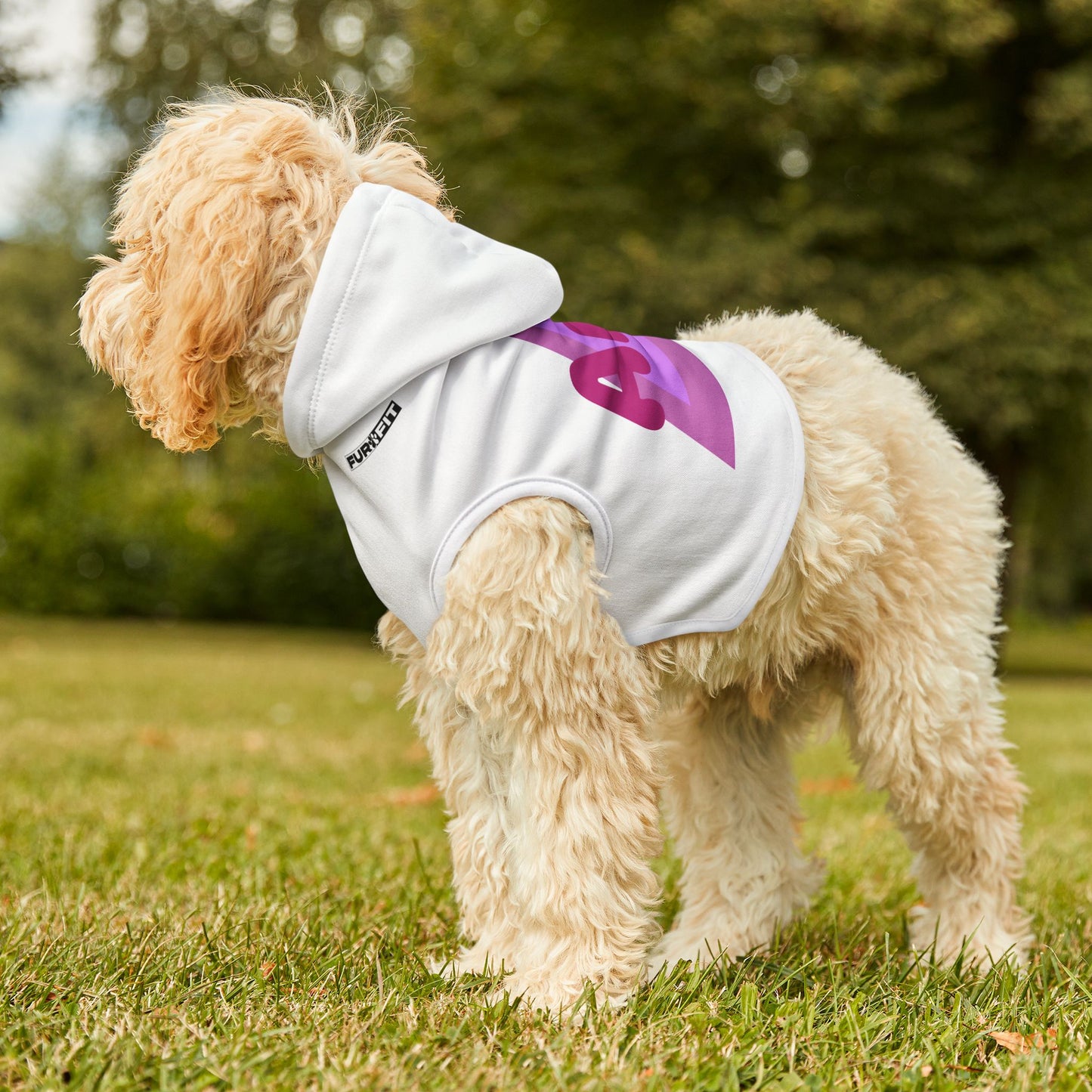 Pet Hoodie |  "Arf!" (on white)