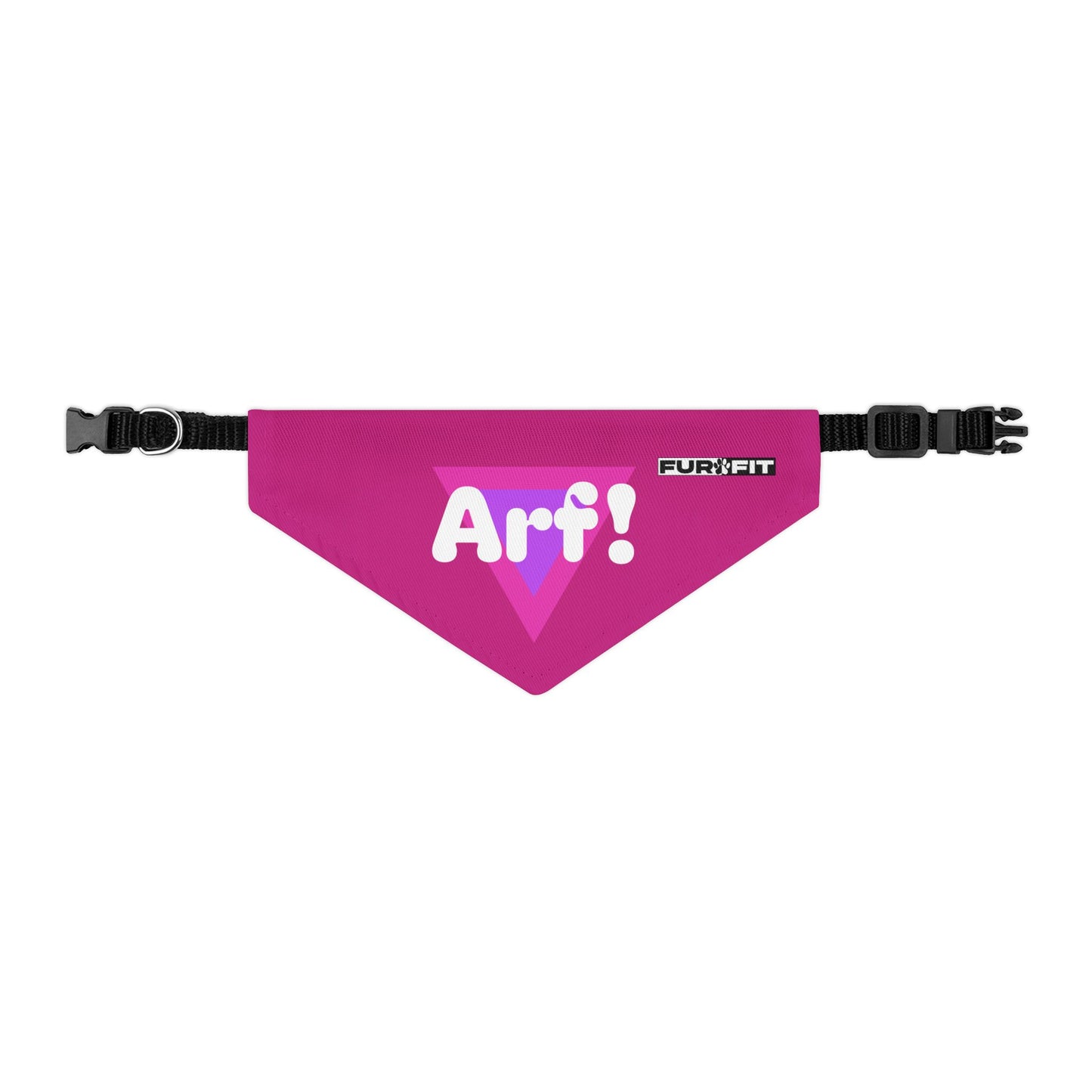 Pet Bandana Collar | "Arf!" (on Pink)
