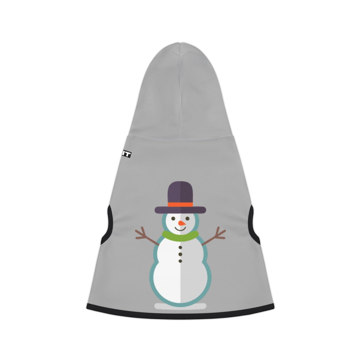 Pet Hoodie | "Snowman" (on Gray)
