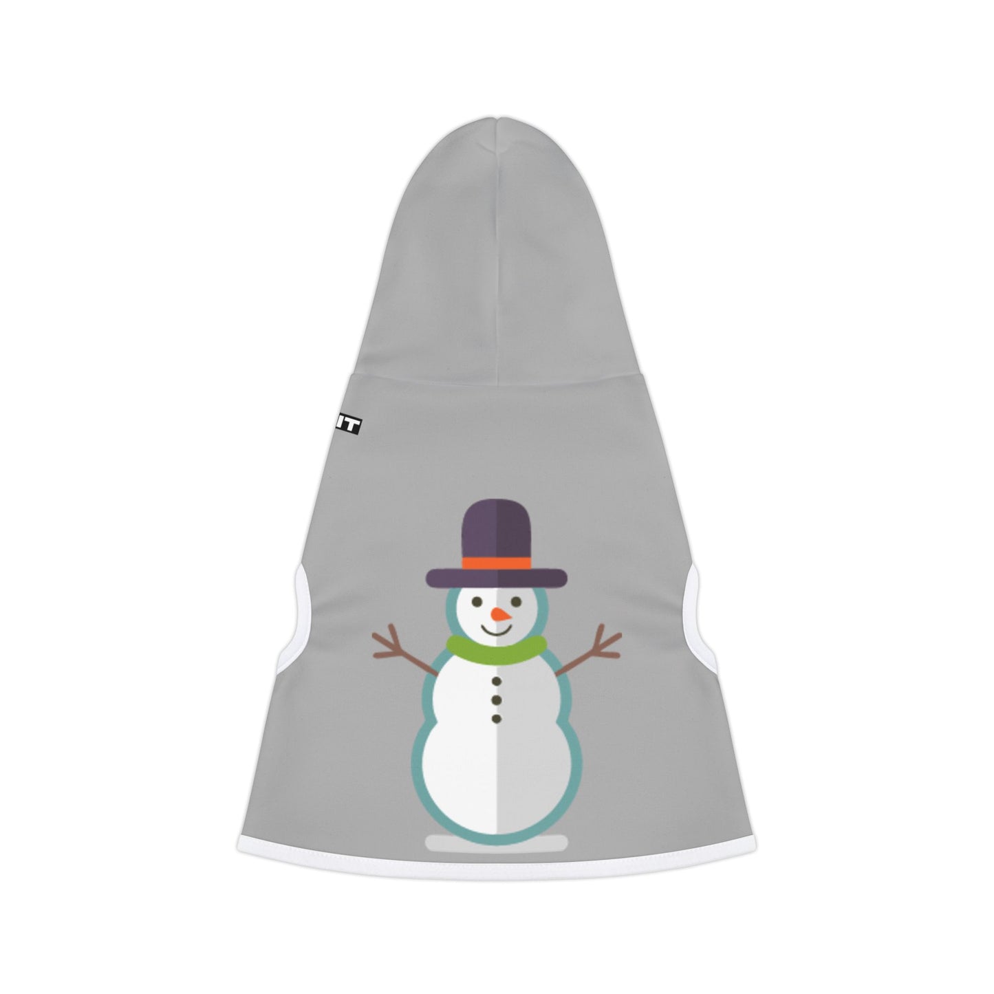 Pet Hoodie | "Snowman" (on Gray)