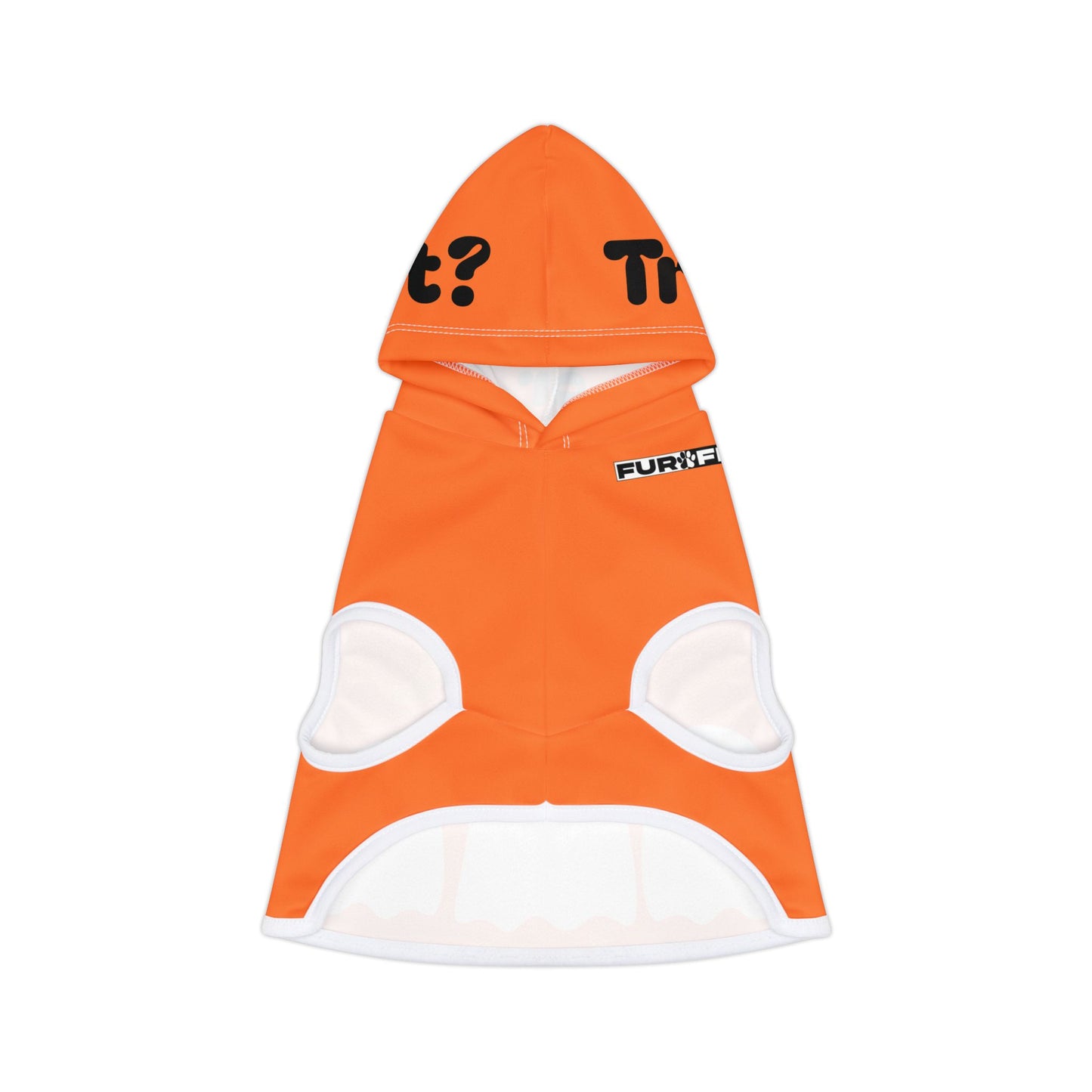 Pet Hoodie | "Trick or Treat" for Halloween (on Orange)