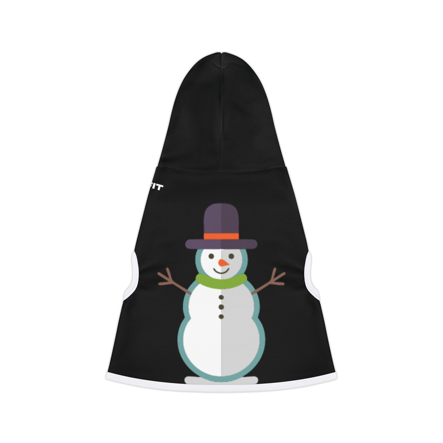 Pet Hoodie | "Snowman" (on Black)