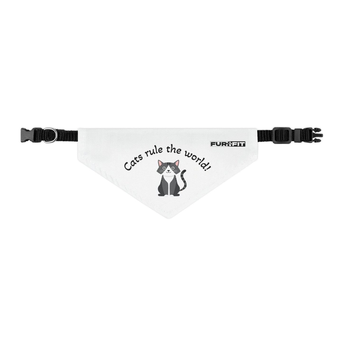 Pet Bandana Collar | "Cats Rule the World!"