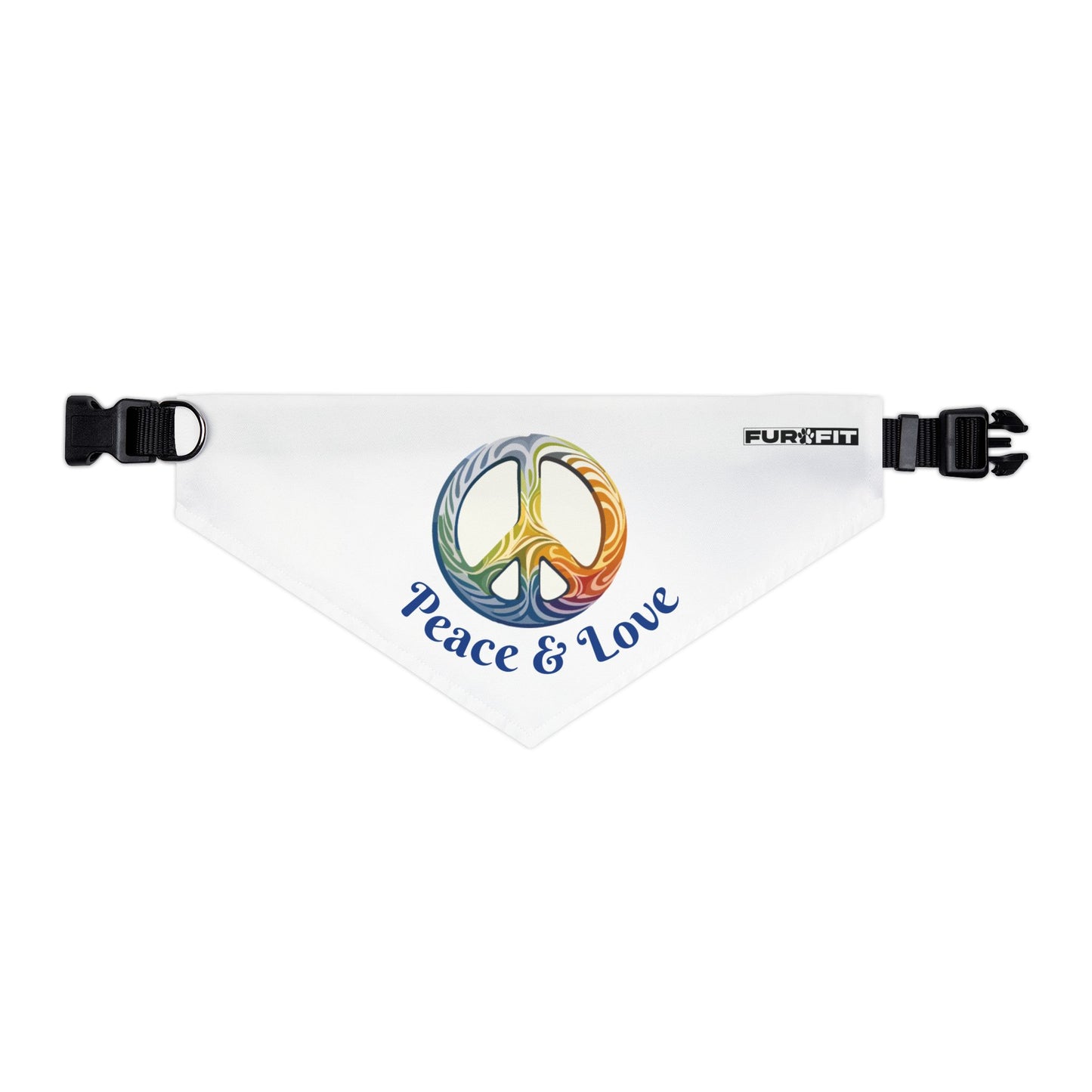 Pet Bandana Collar | "Peace & Love"