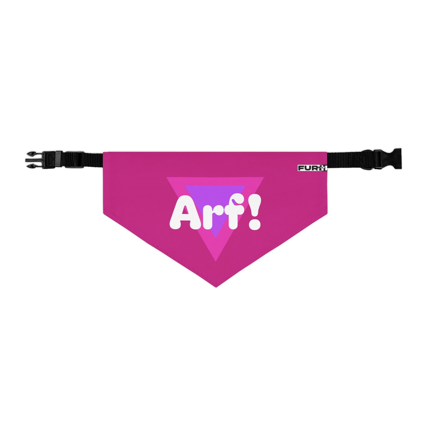 Pet Bandana Collar | "Arf!" (on Pink)