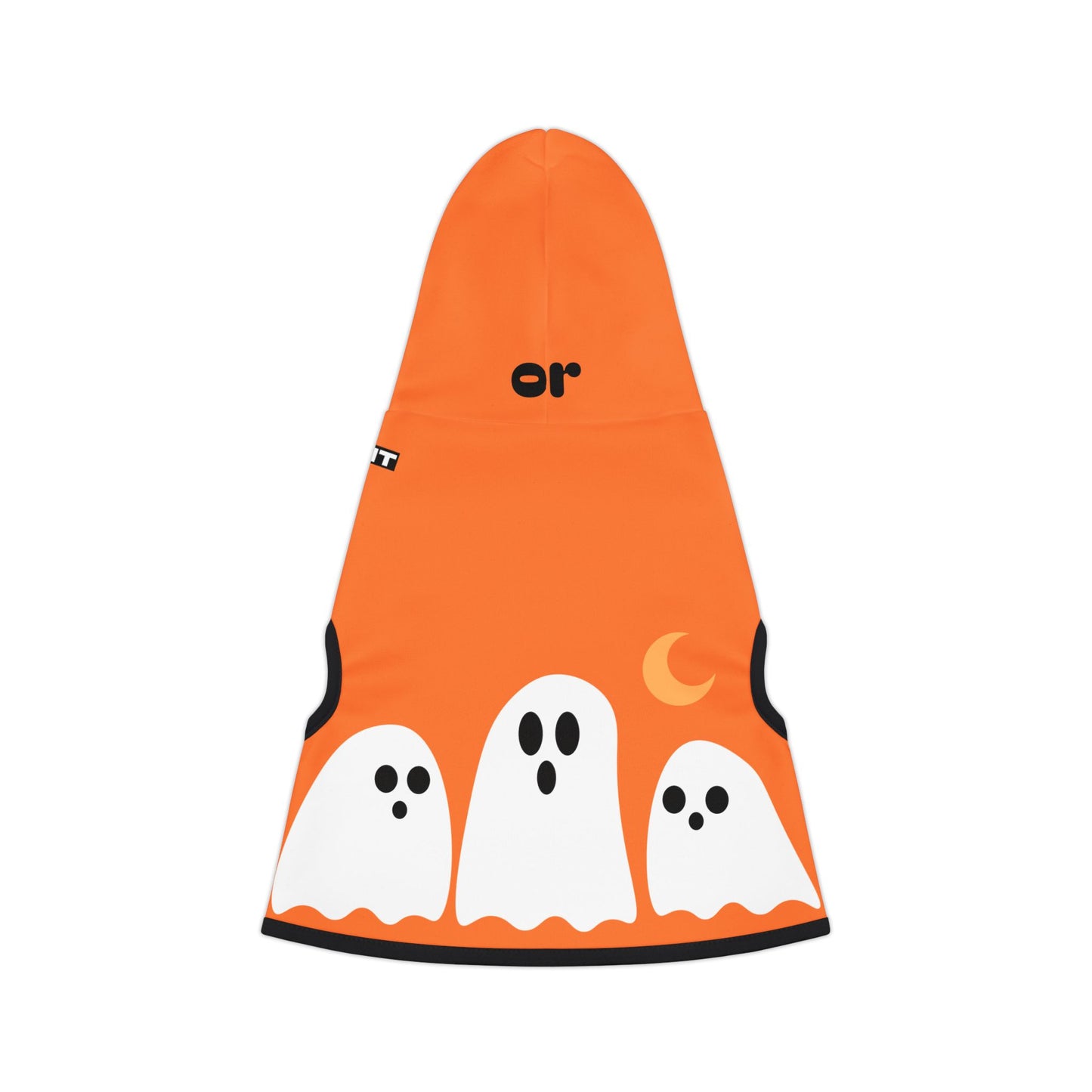 Pet Hoodie | "Trick or Treat" for Halloween (on Orange)