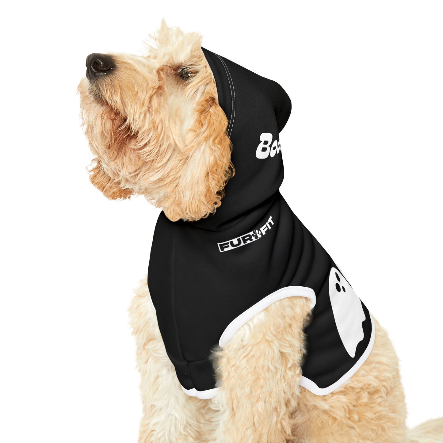 Pet Hoodie | Halloween with Ghosts (on Black)