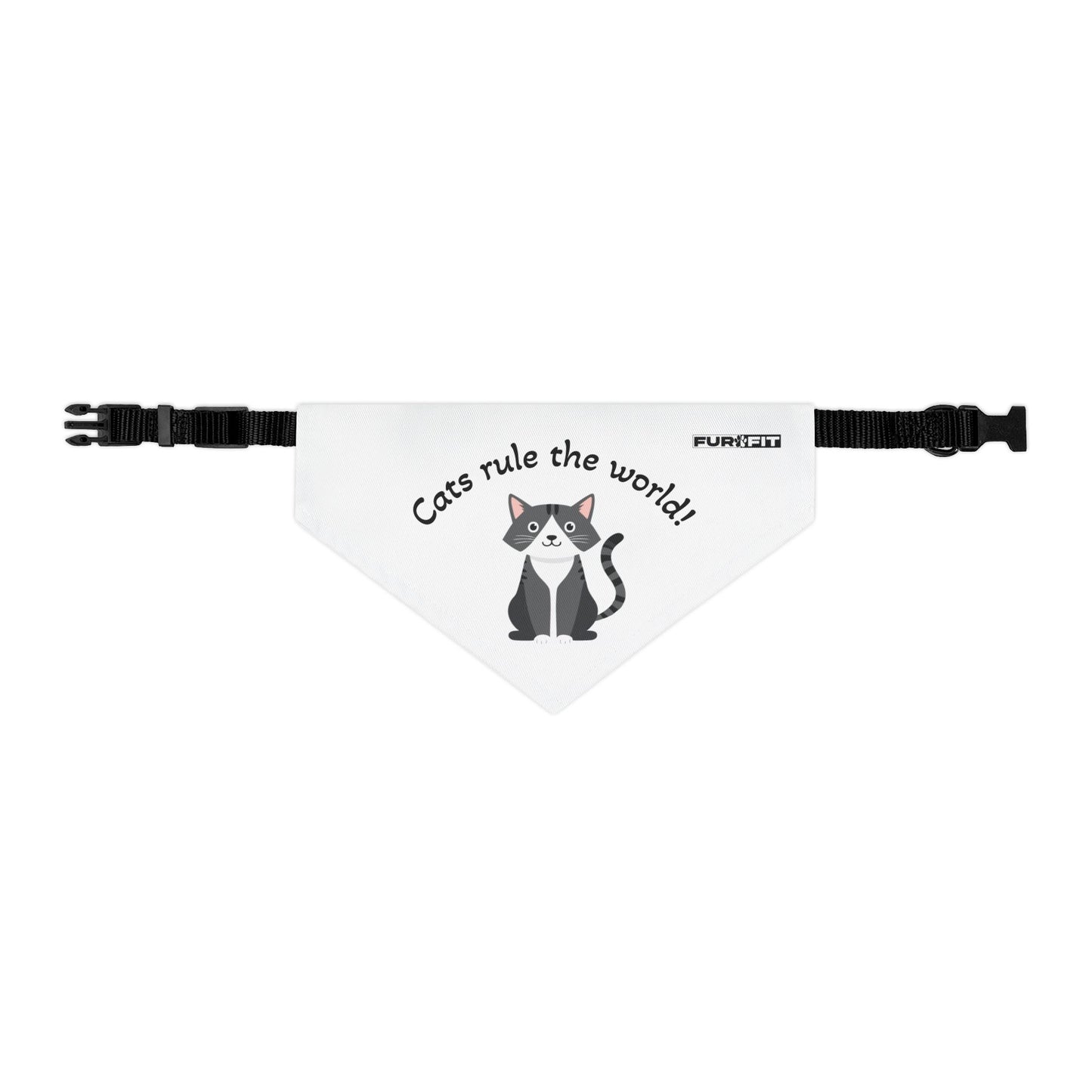 Pet Bandana Collar | "Cats Rule the World!"