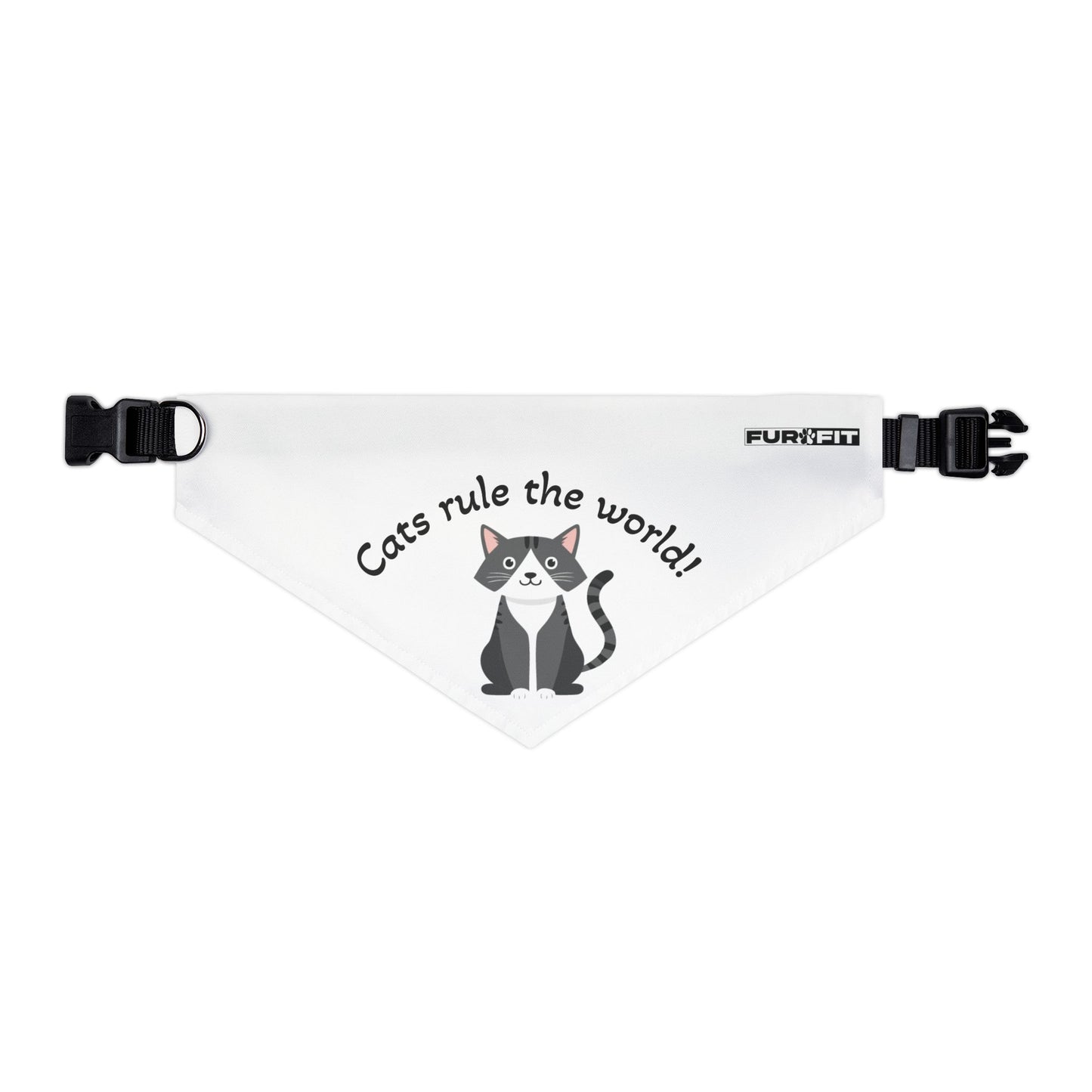 Pet Bandana Collar | "Cats Rule the World!"