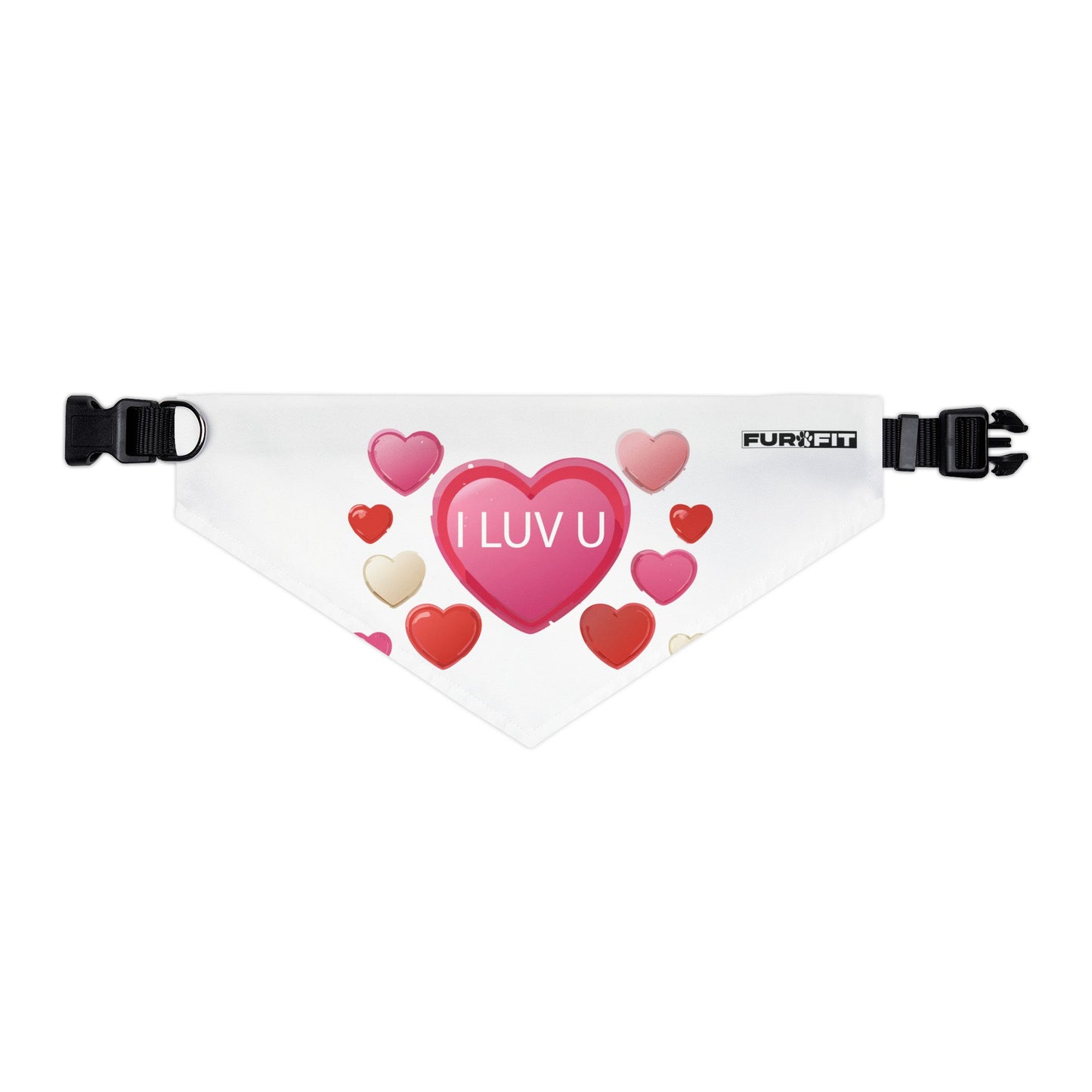 Pet Bandana Collar | "I Luv U" for Valentine's Day