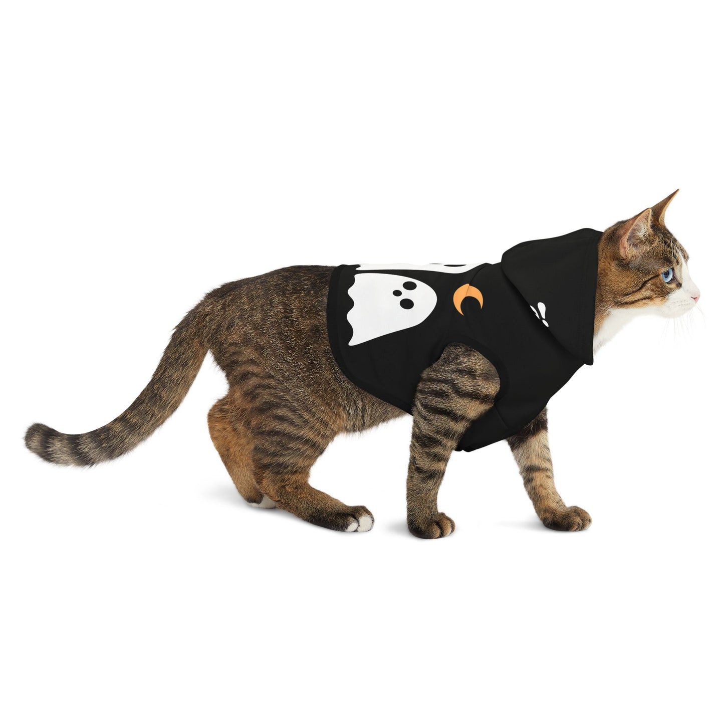 Pet Hoodie | Halloween with Ghosts (on Black)