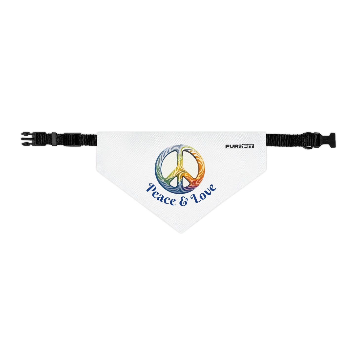 Pet Bandana Collar | "Peace & Love"