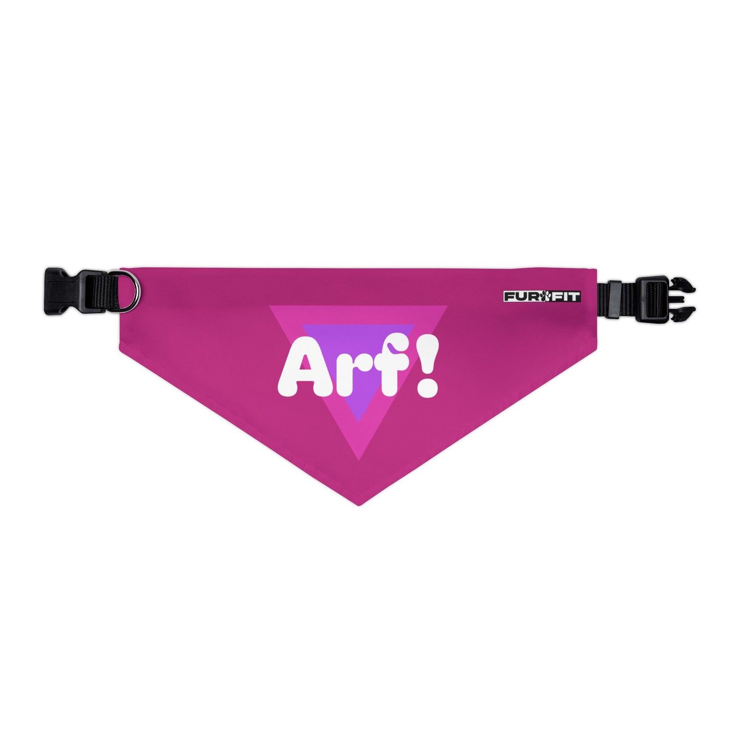Pet Bandana Collar | "Arf!" (on Pink)