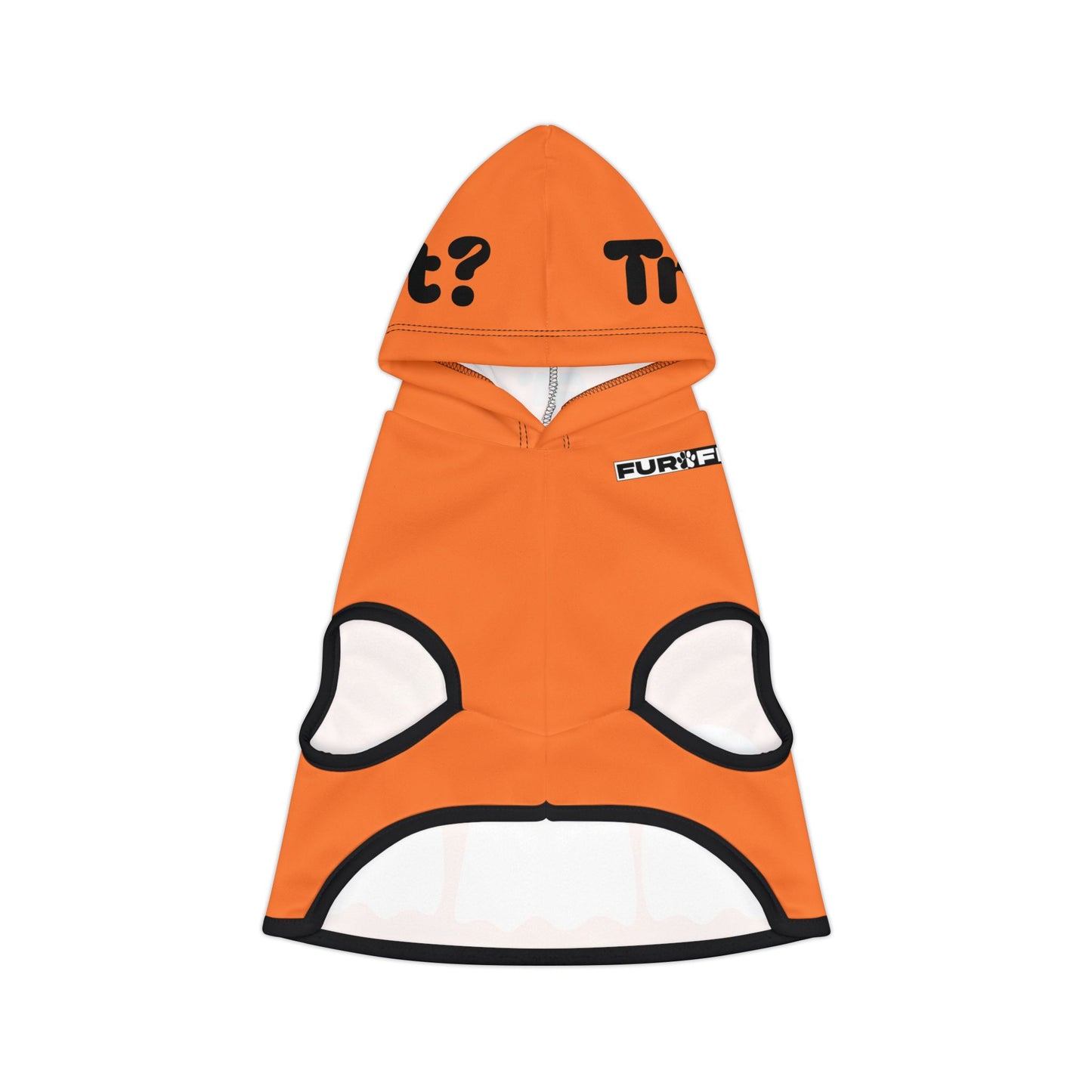 Pet Hoodie | "Trick or Treat" for Halloween (on Orange)