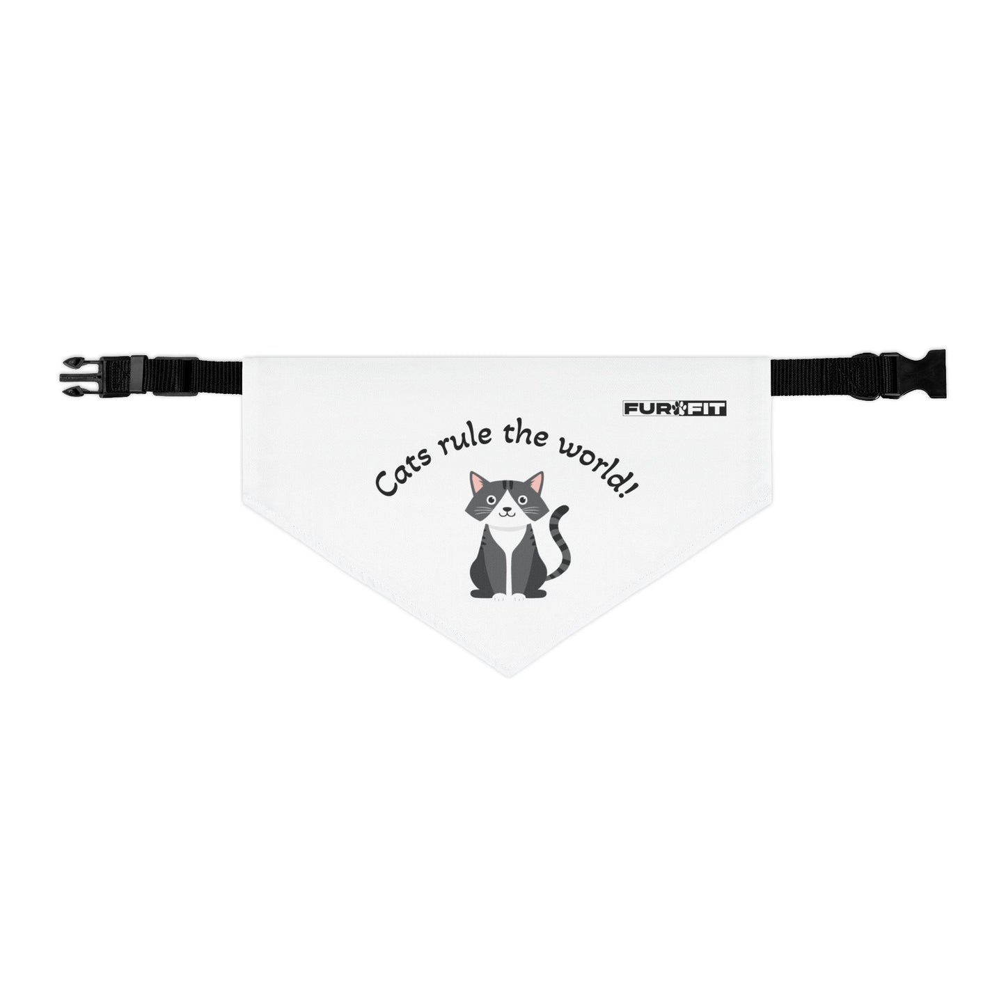 Pet Bandana Collar | "Cats Rule the World!"
