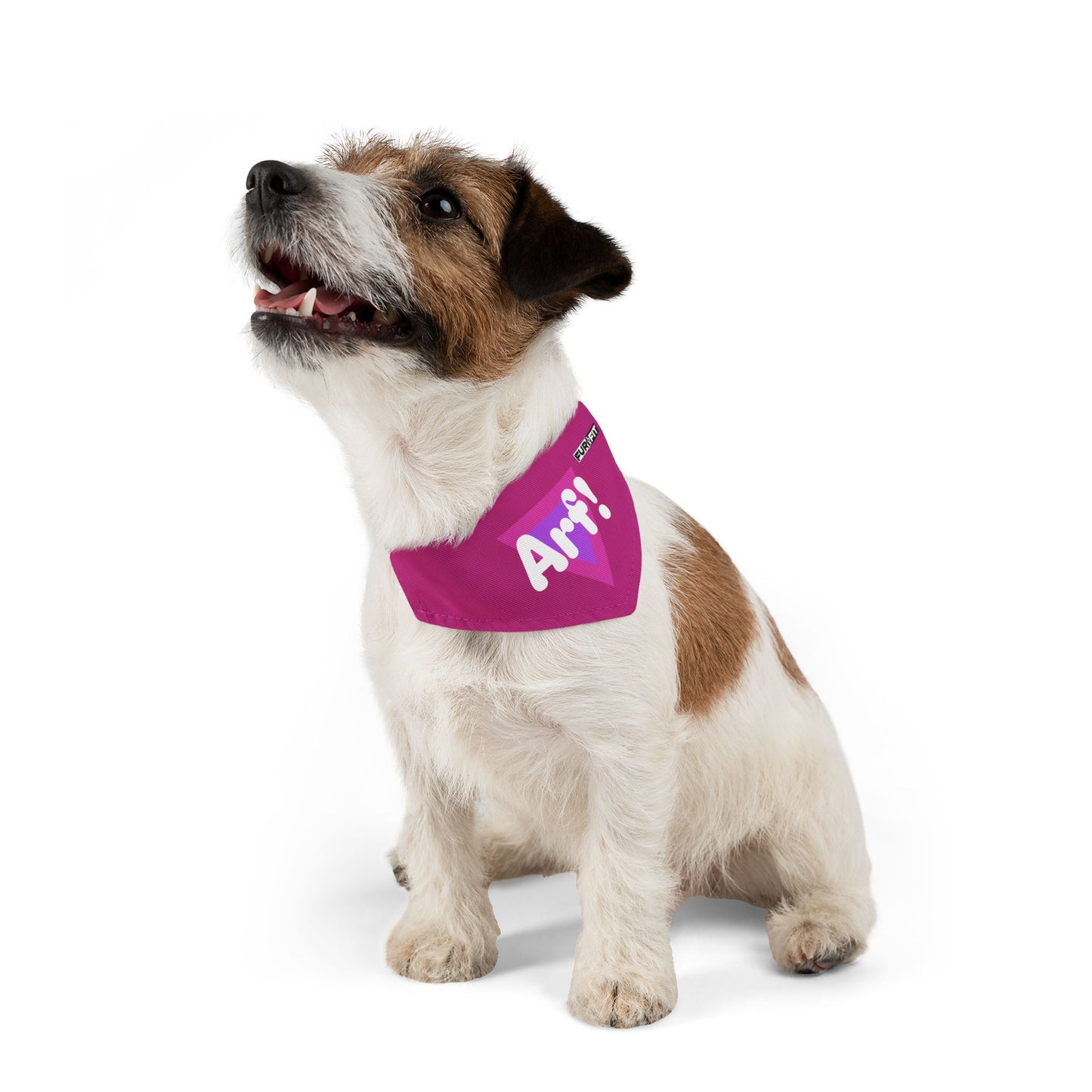 Pet Bandana Collar | "Arf!" (on Pink)