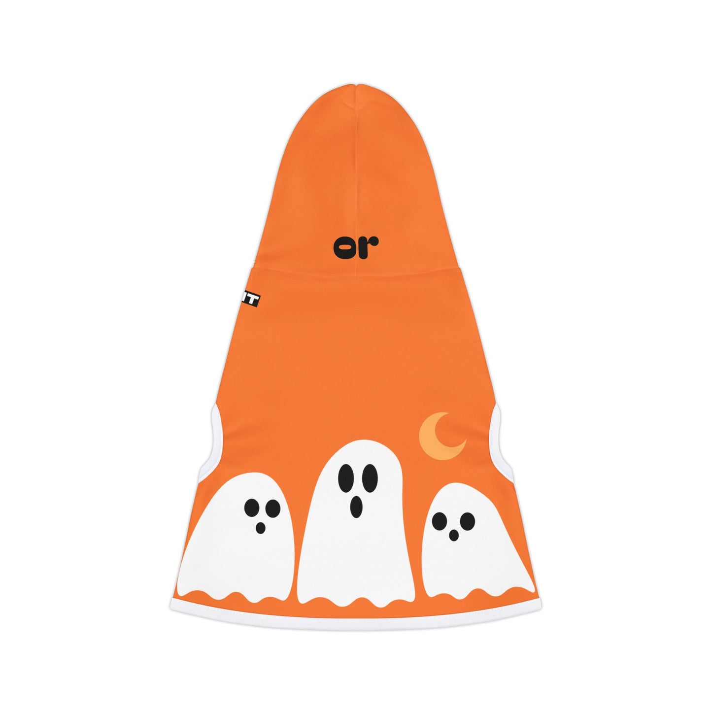 Pet Hoodie | "Trick or Treat" for Halloween (on Orange)